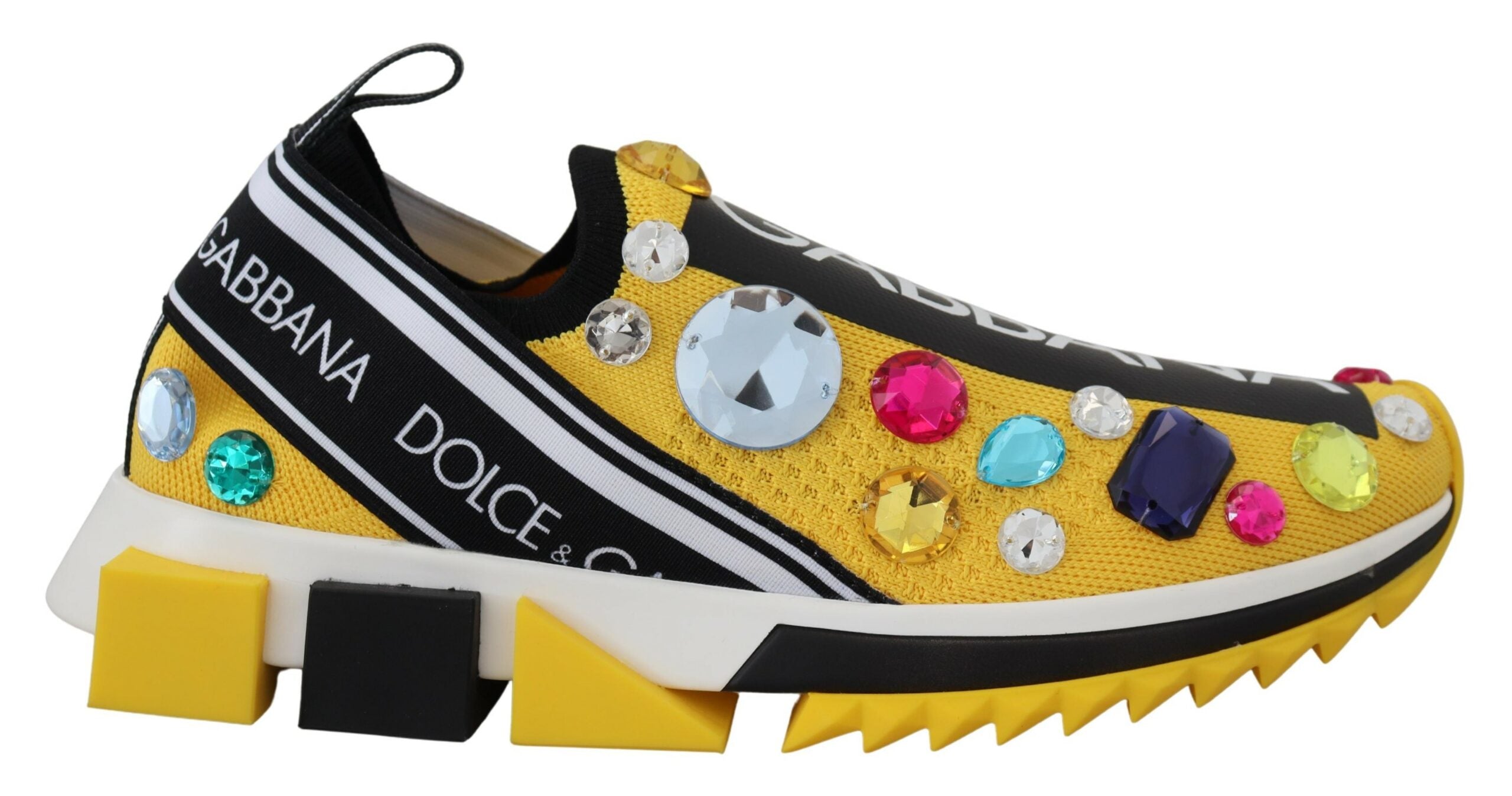 Жълти маратонки Dolce & Gabbana Sorrento Crystals
