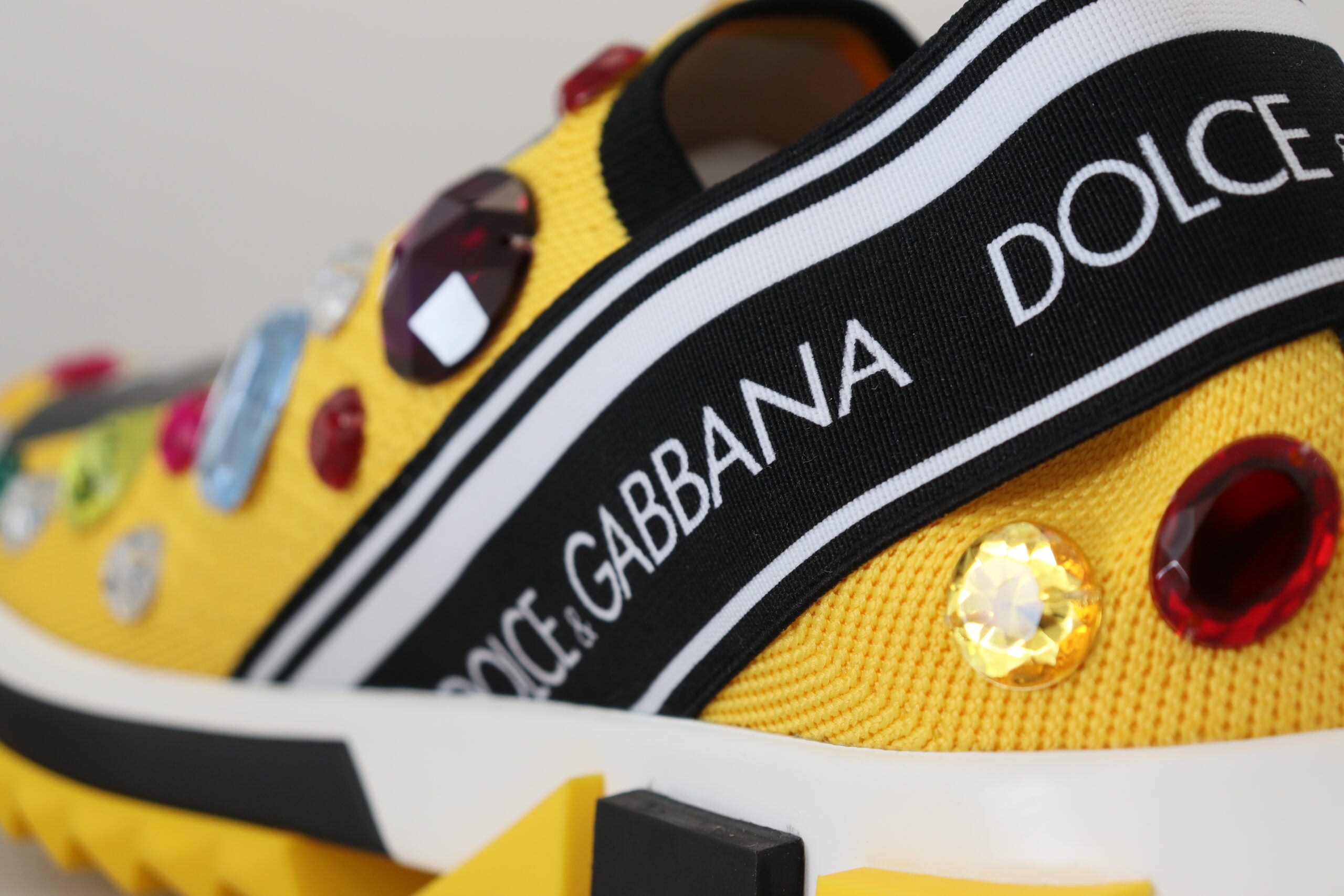 Жълти маратонки Dolce & Gabbana Sorrento Crystals