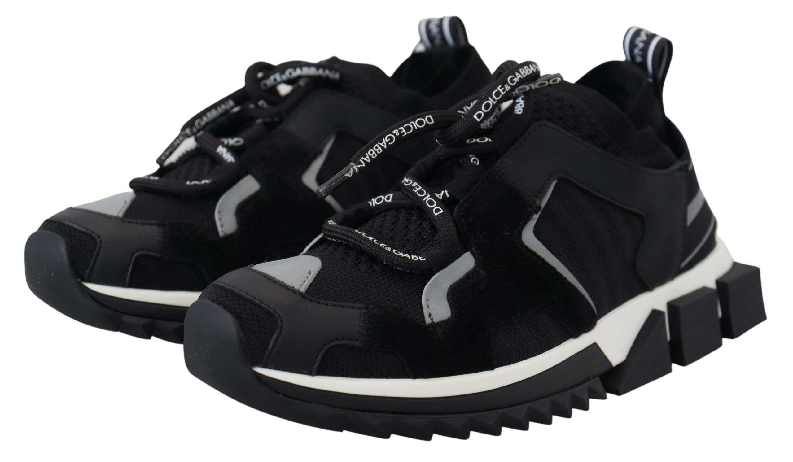 Обувки Dolce & Gabbana Black Mesh Sorrento Trekking Sneakers