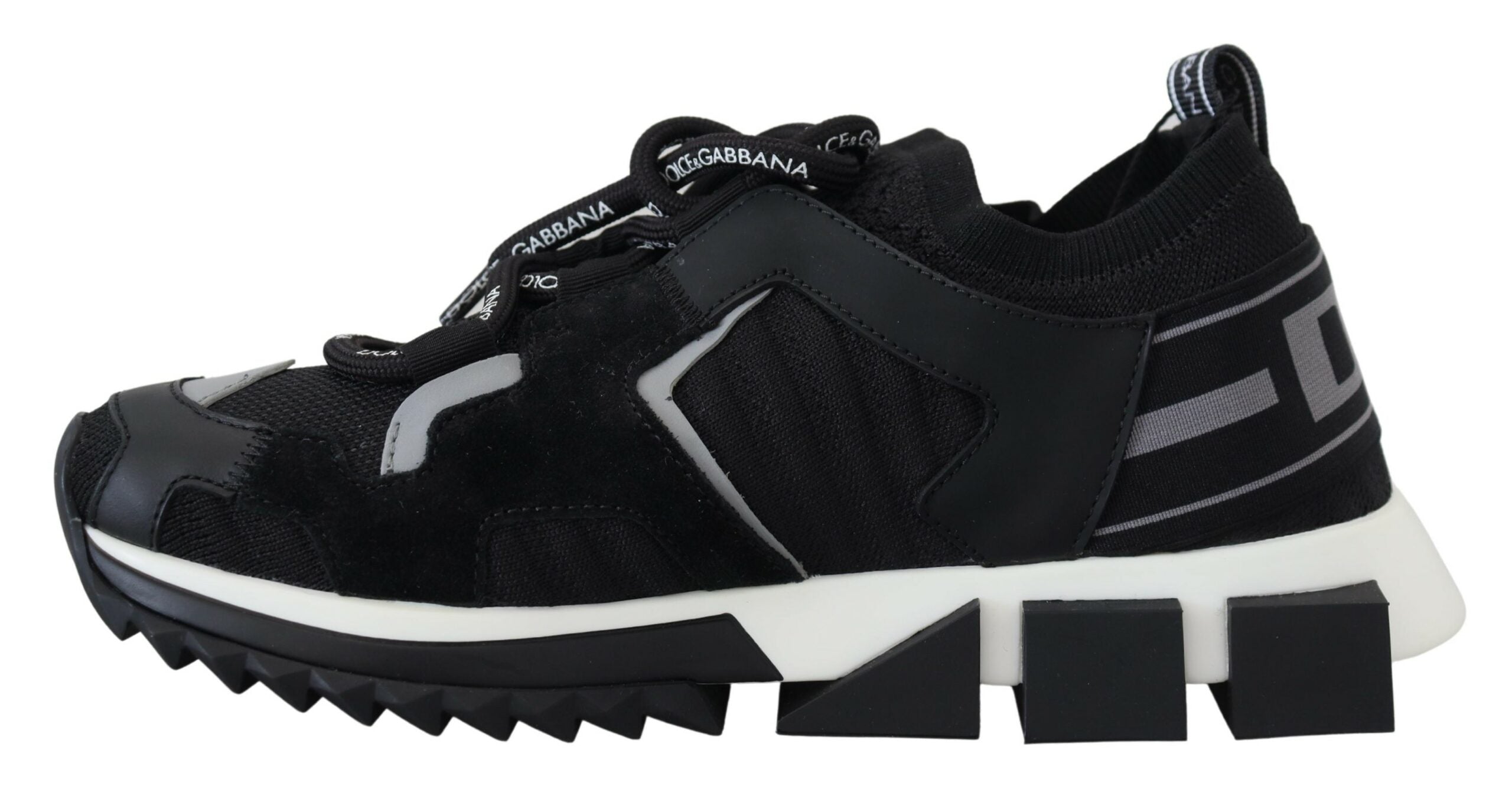 Обувки Dolce & Gabbana Black Mesh Sorrento Trekking Sneakers