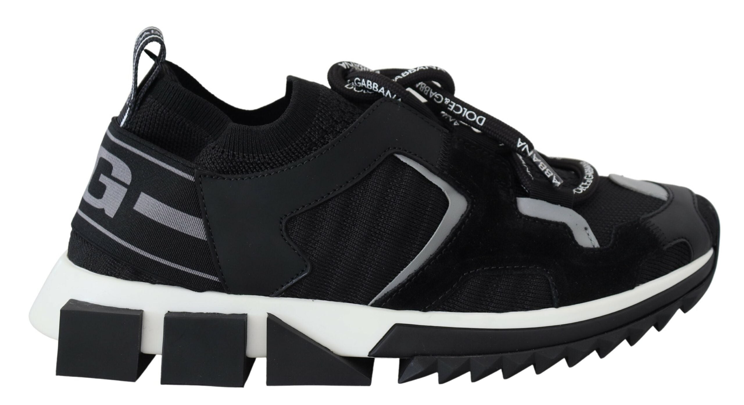 Обувки Dolce & Gabbana Black Mesh Sorrento Trekking Sneakers