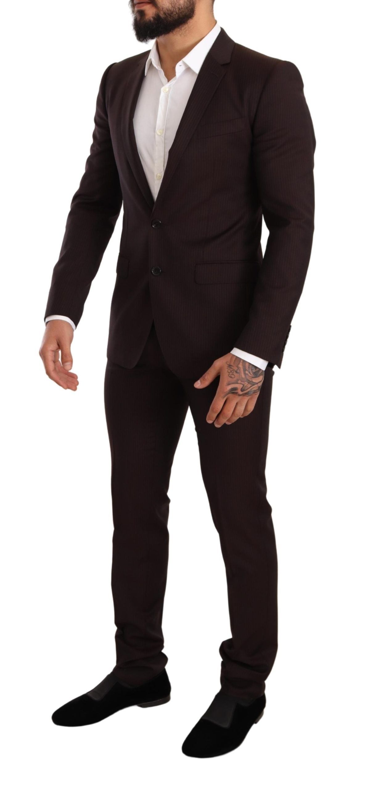 Dolce & Gabbana Бордо Вълнен костюм MARTINI Slim Fit