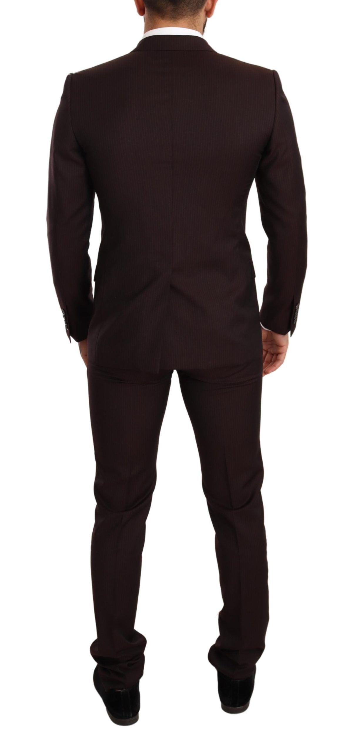 Dolce & Gabbana Бордо Вълнен костюм MARTINI Slim Fit