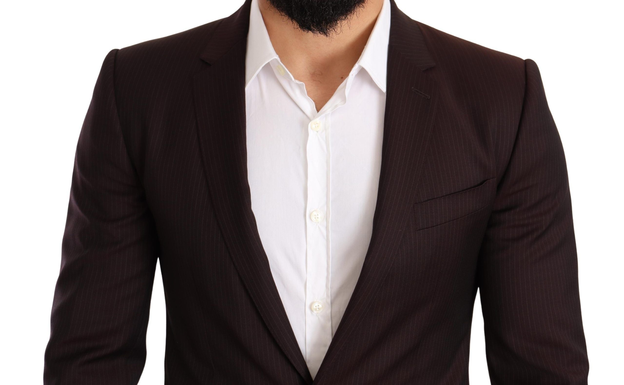 Dolce & Gabbana Бордо Вълнен костюм MARTINI Slim Fit