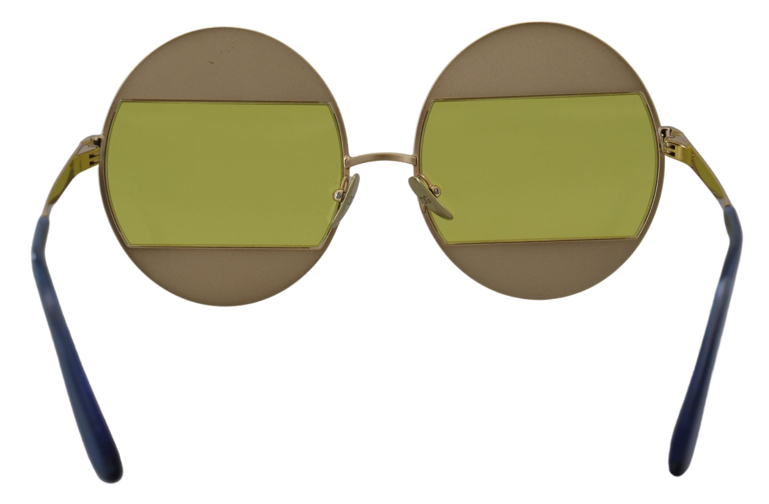 Слънчеви очила Dolce & Gabbana със златни овални метални кристали DG2209B