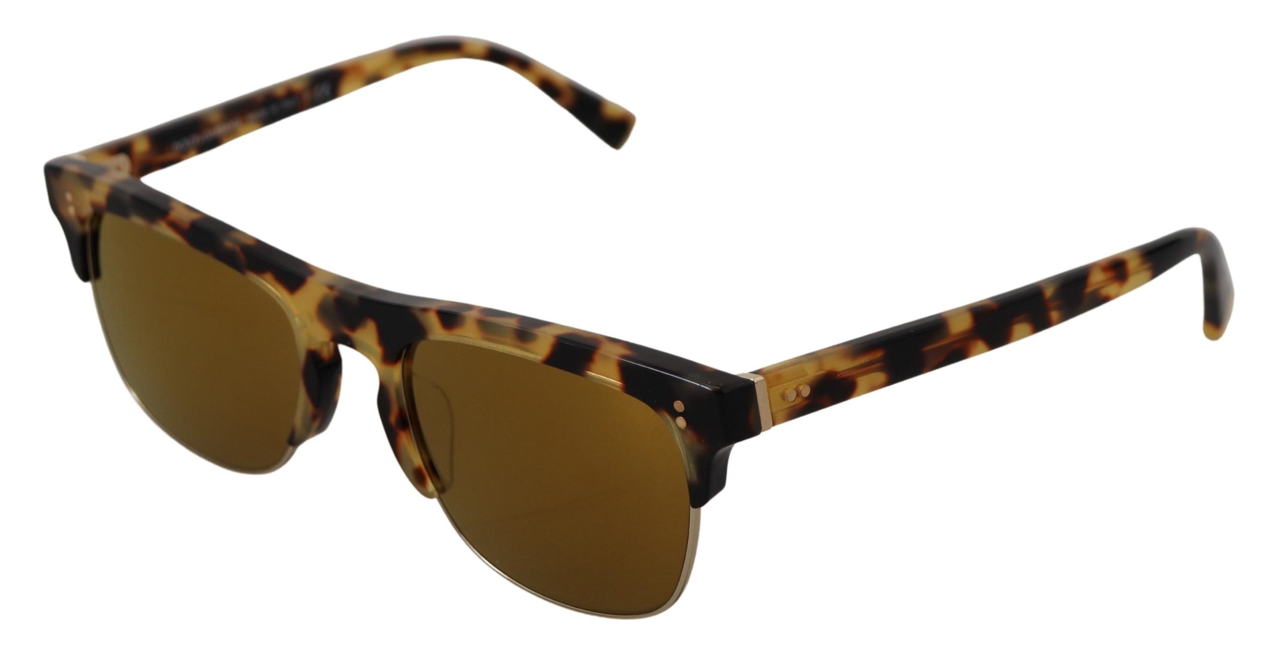 Слънчеви очила Dolce & Gabbana с кафяв златен ацетат Havana DG430A