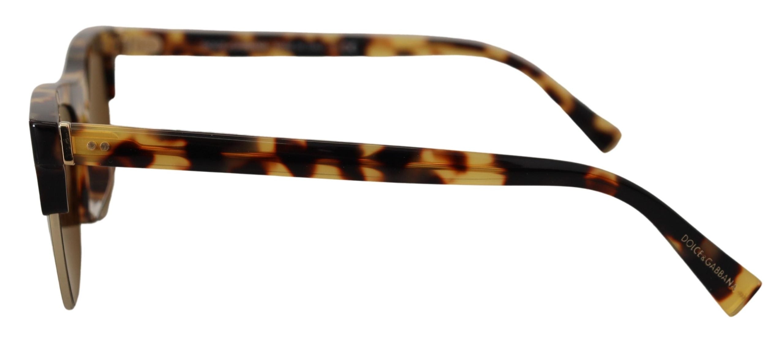 Слънчеви очила Dolce & Gabbana с кафяв златен ацетат Havana DG430A