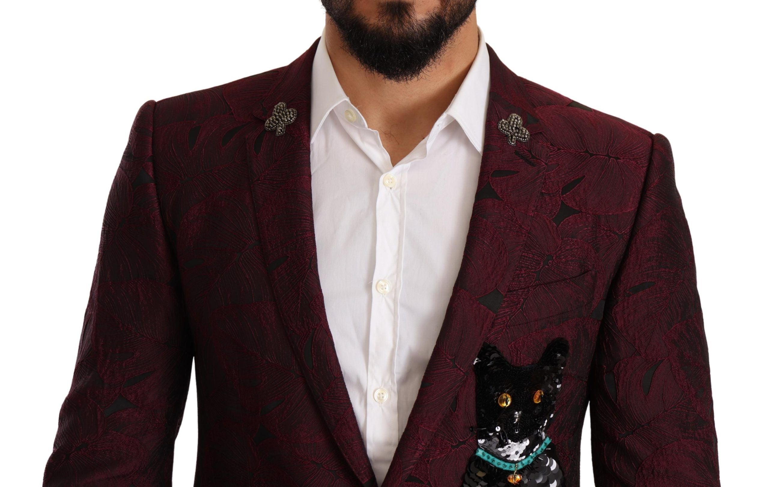 Dolce & Gabbana Maroon Cat Sequin MARTINI Костюм от 2 части