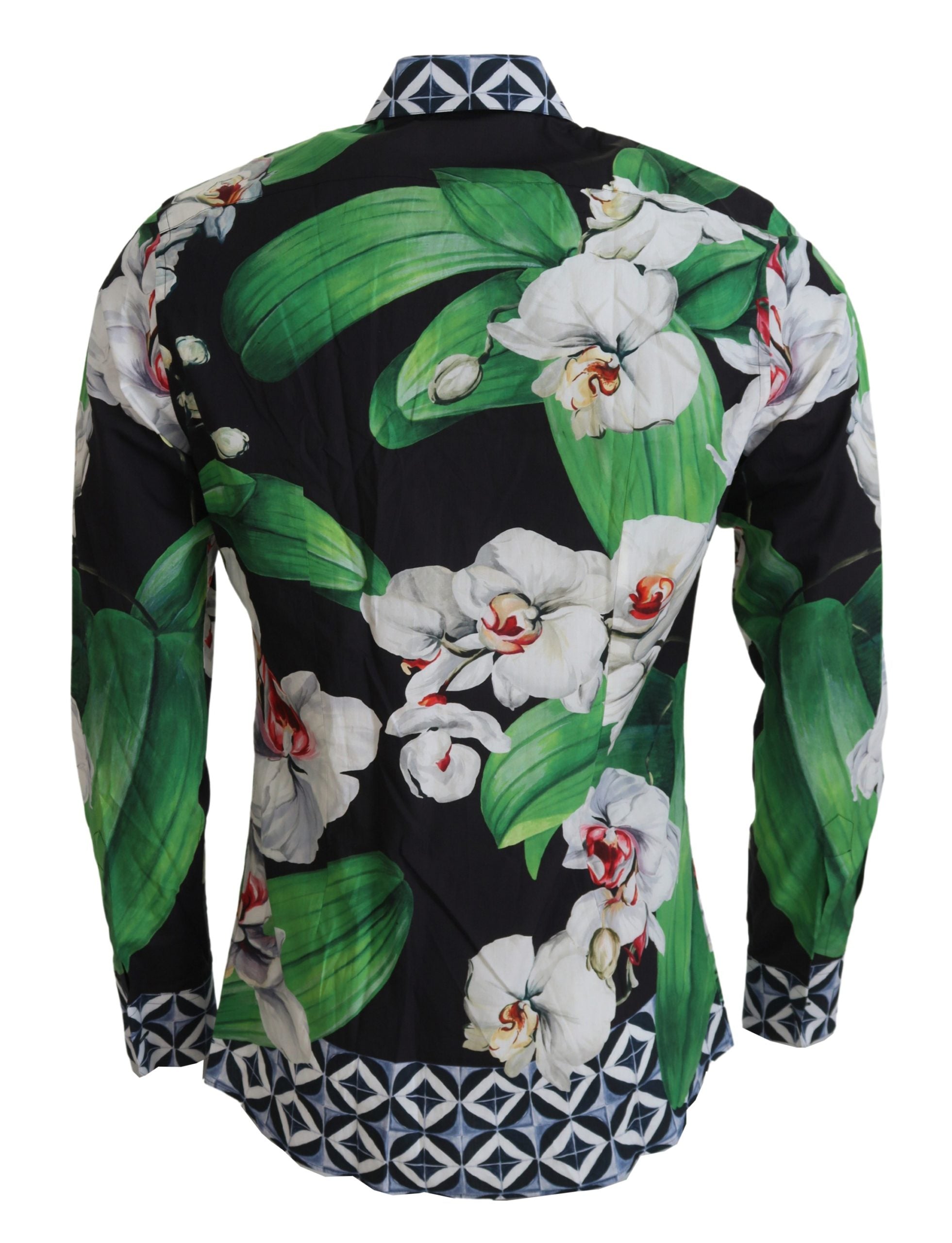Dolce & Gabbana многоцветна тънка златиста риза с цветя