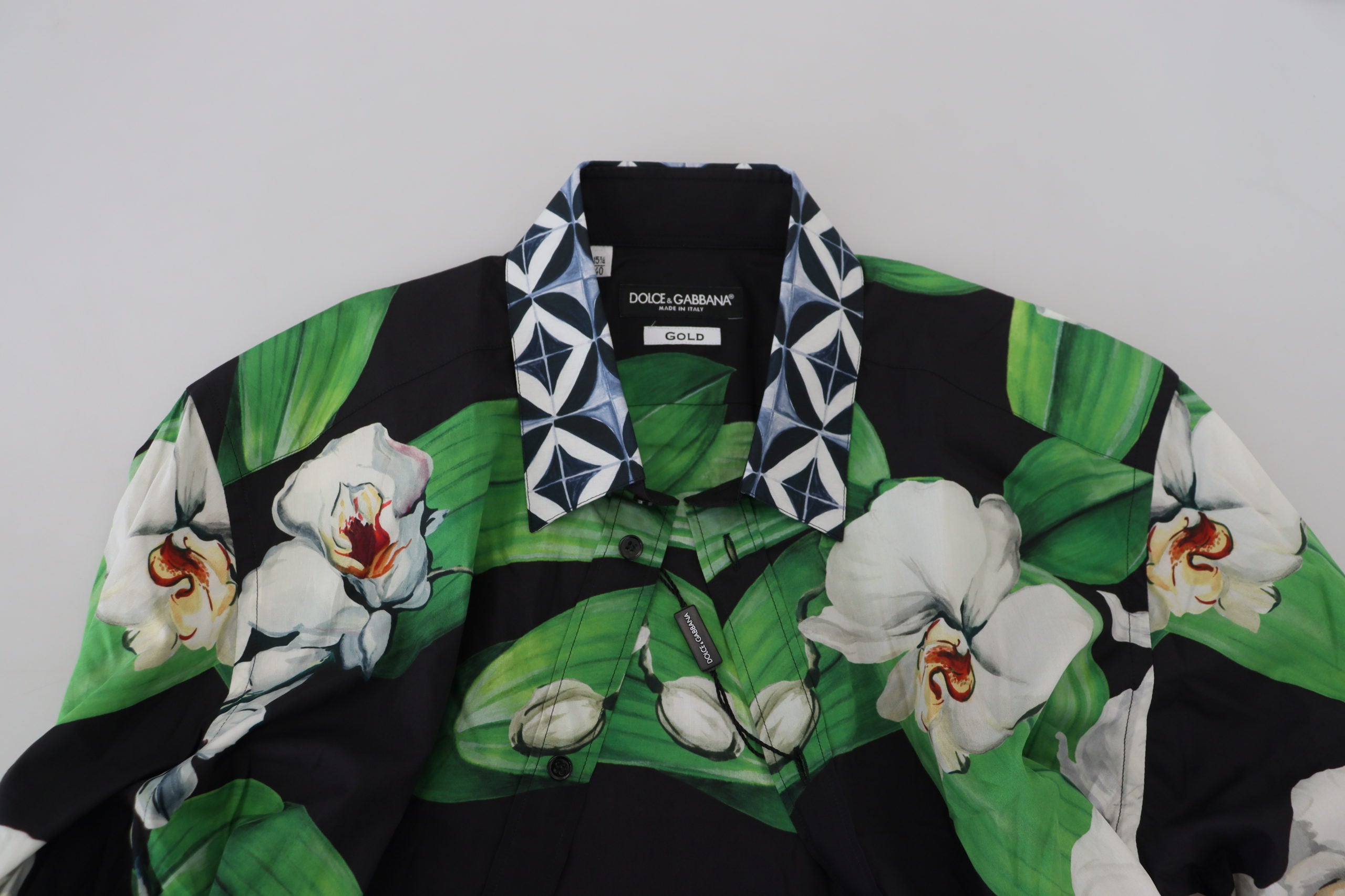 Dolce & Gabbana многоцветна тънка златиста риза с цветя
