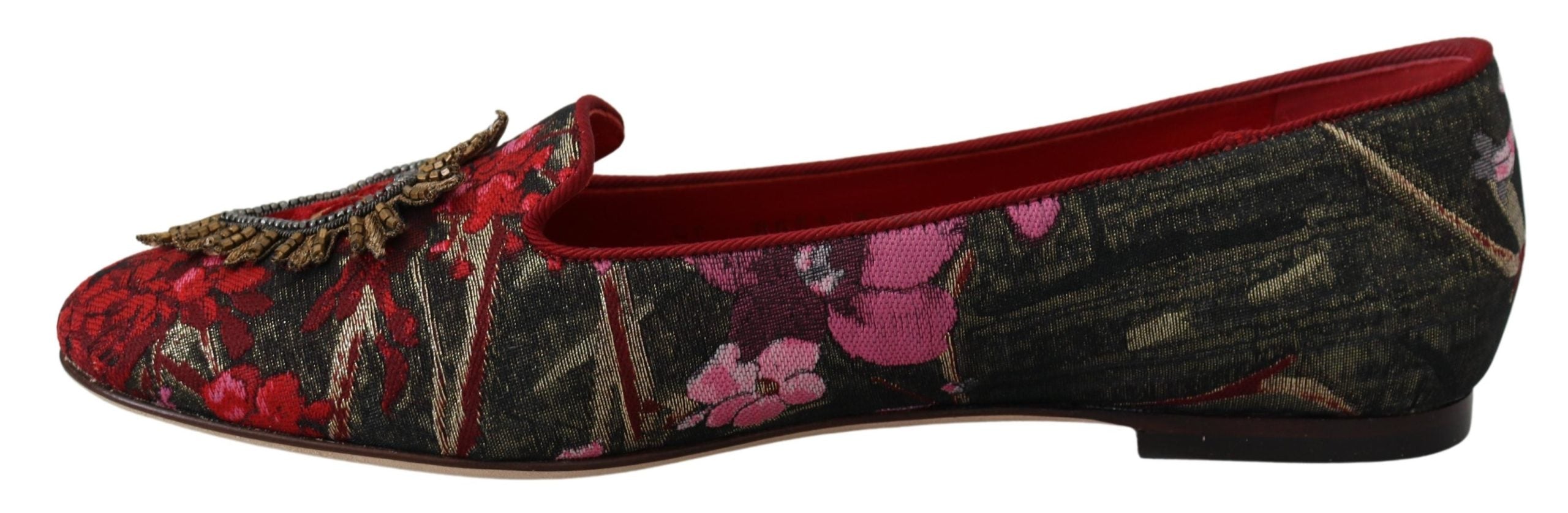 Dolce & Gabbana Многоцветни жакардови обувки Sacred Heart Patch Slip On Shoes