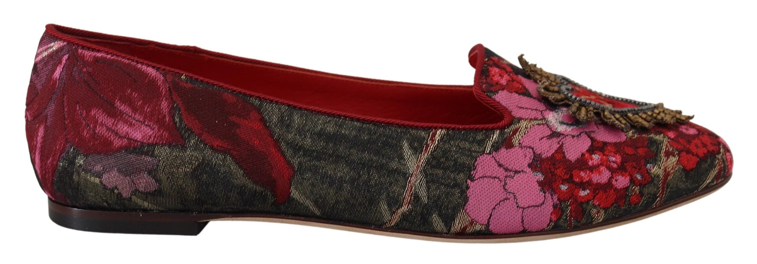Dolce & Gabbana Многоцветни жакардови обувки Sacred Heart Patch Slip On Shoes