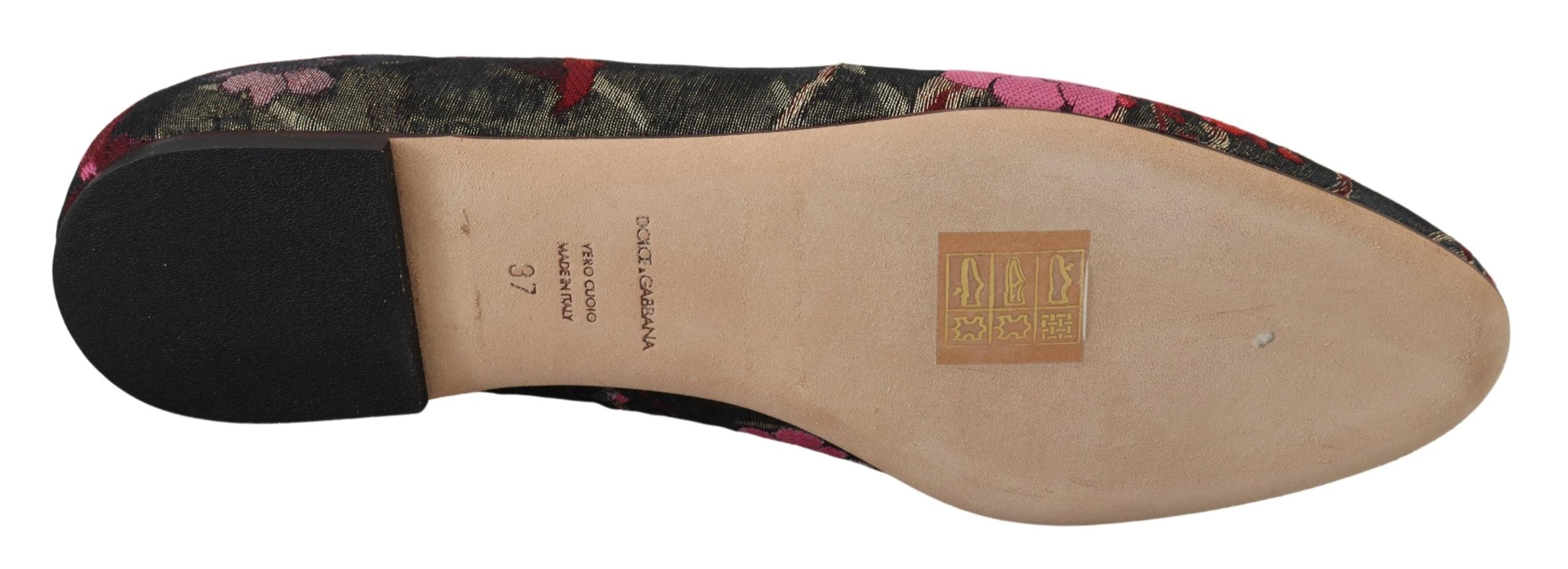 Dolce & Gabbana Многоцветни жакардови обувки Sacred Heart Patch Slip On Shoes