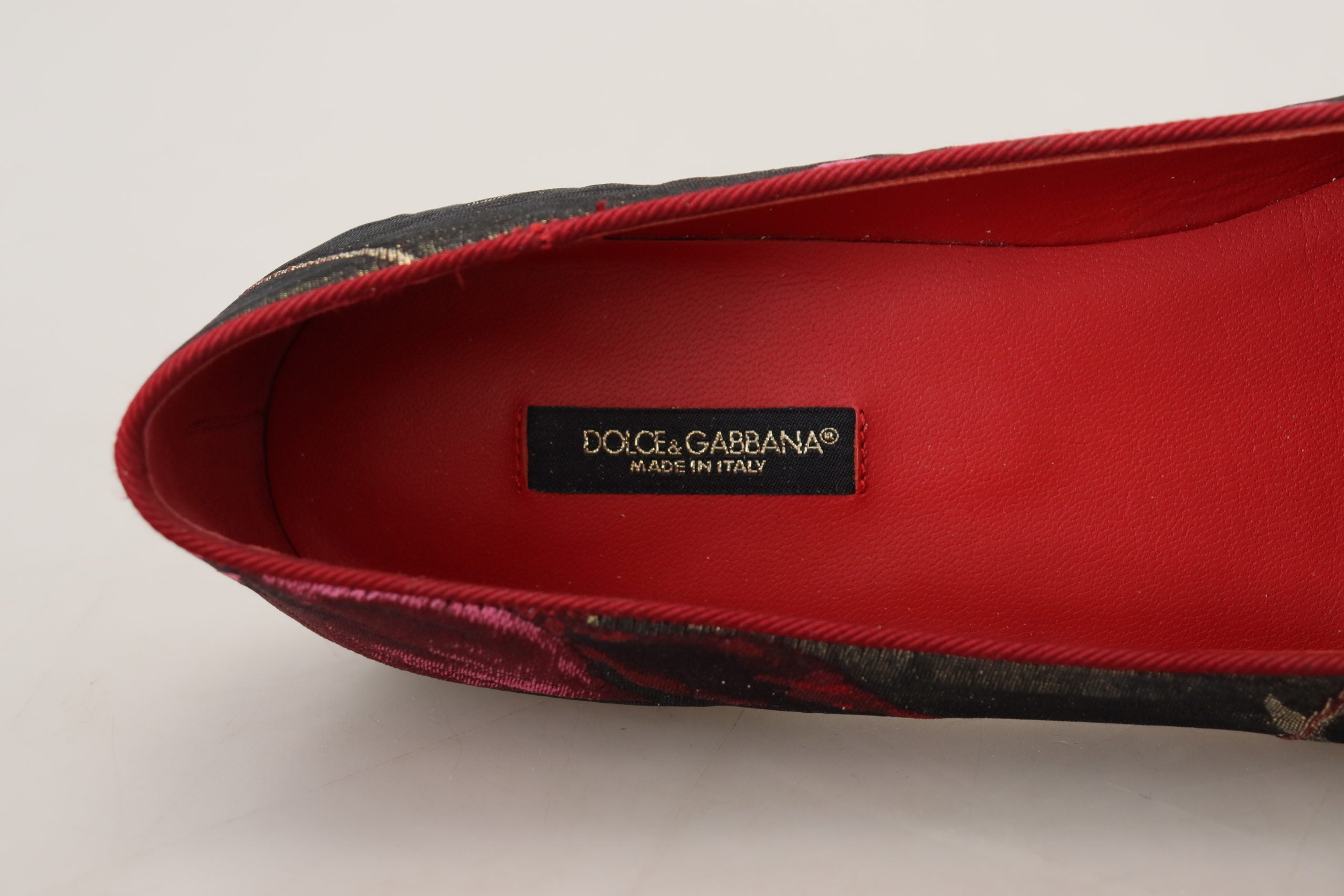 Dolce & Gabbana Многоцветни жакардови обувки Sacred Heart Patch Slip On Shoes