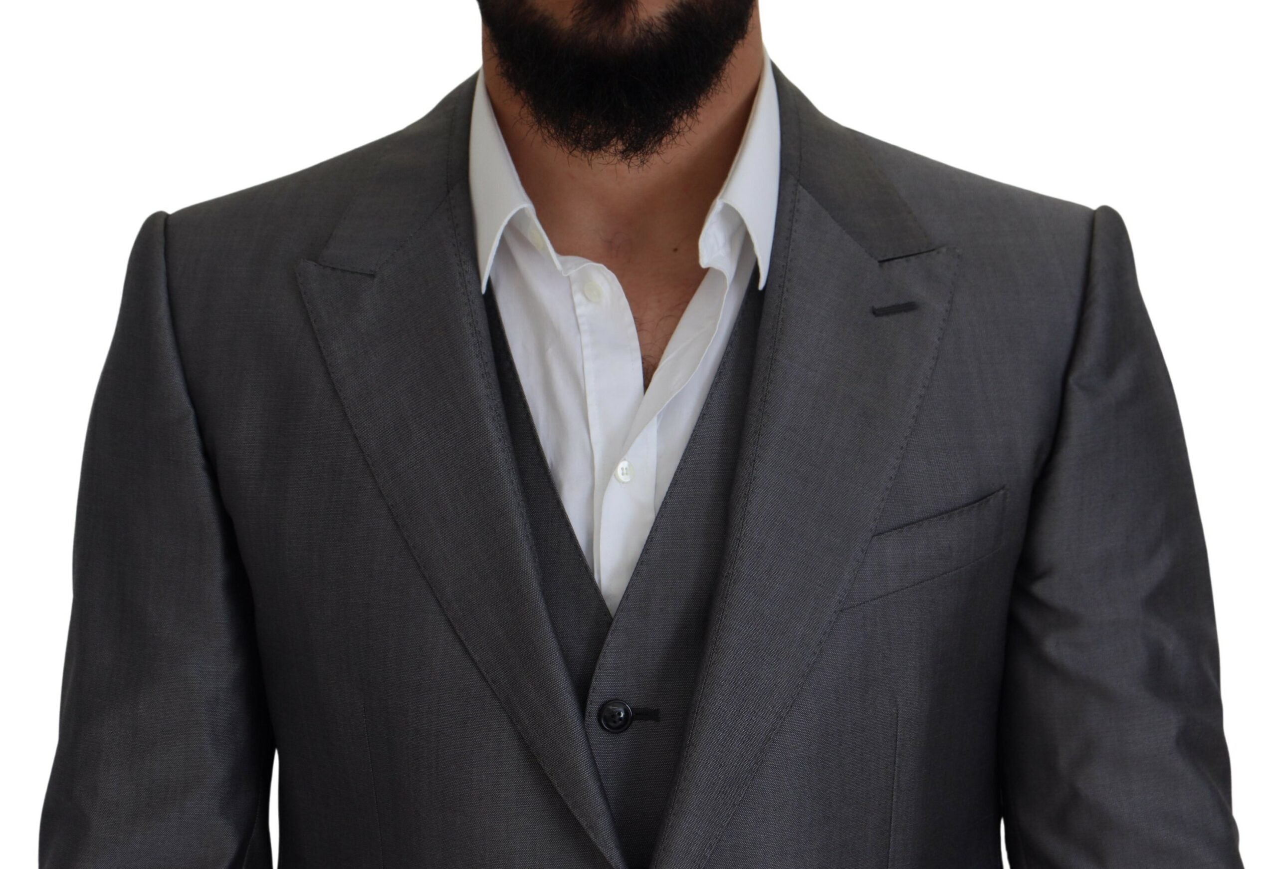 Dolce & Gabbana Сив костюм SICILIA от 3 части Slim Fit