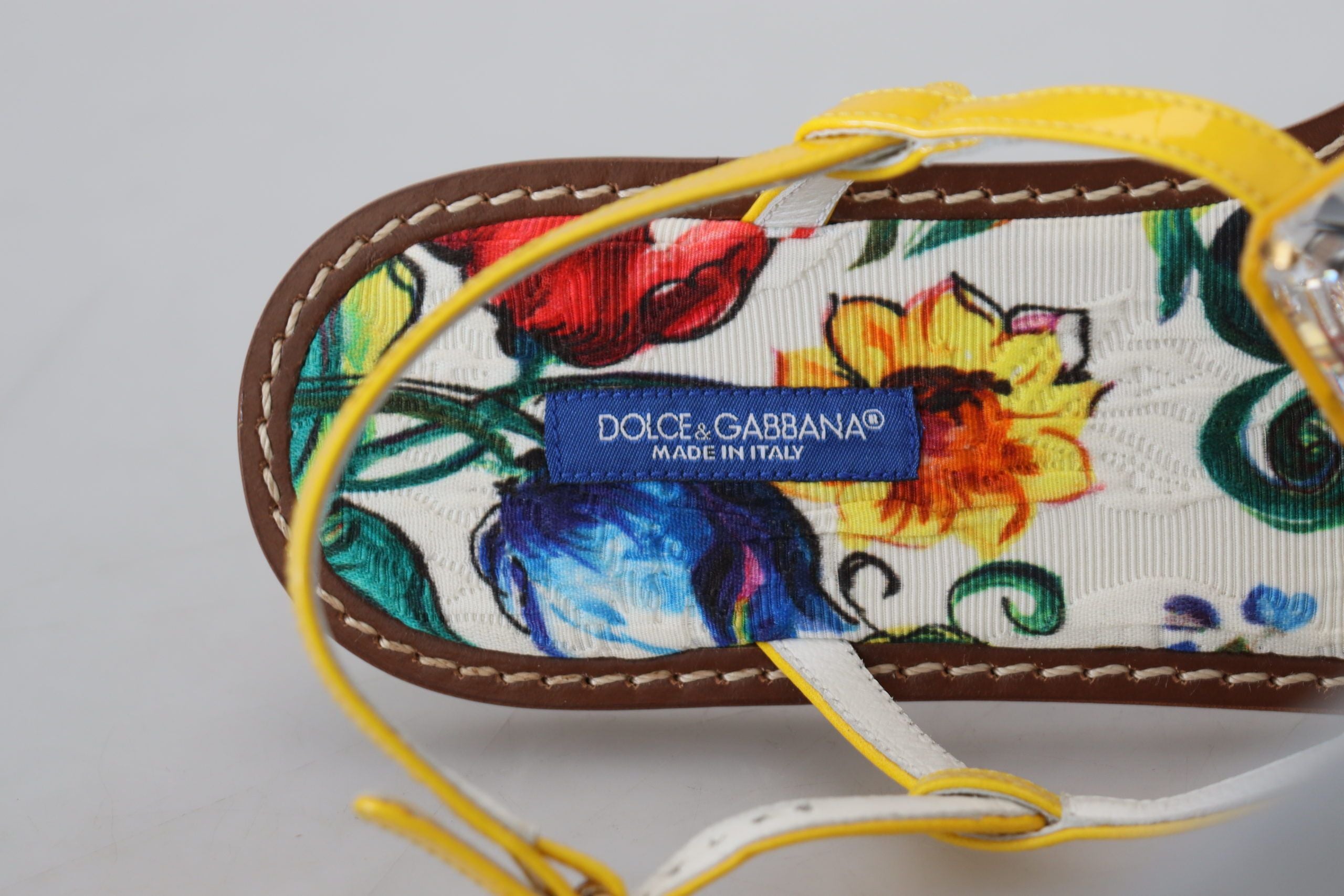 Dolce & Gabbana Многоцветни майоликови кристални сандали Обувки с джапанки