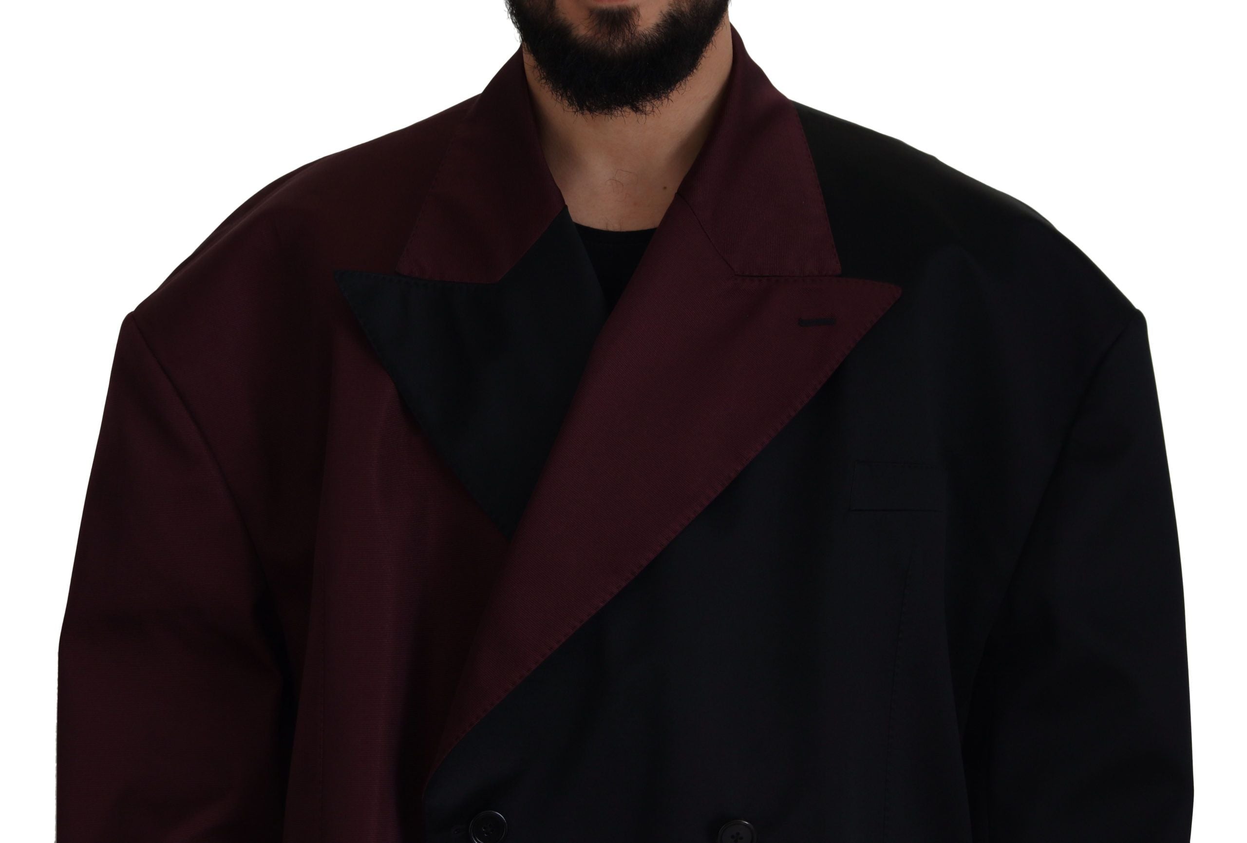Полиестерно двуредно яке Dolce & Gabbana Bordeaux