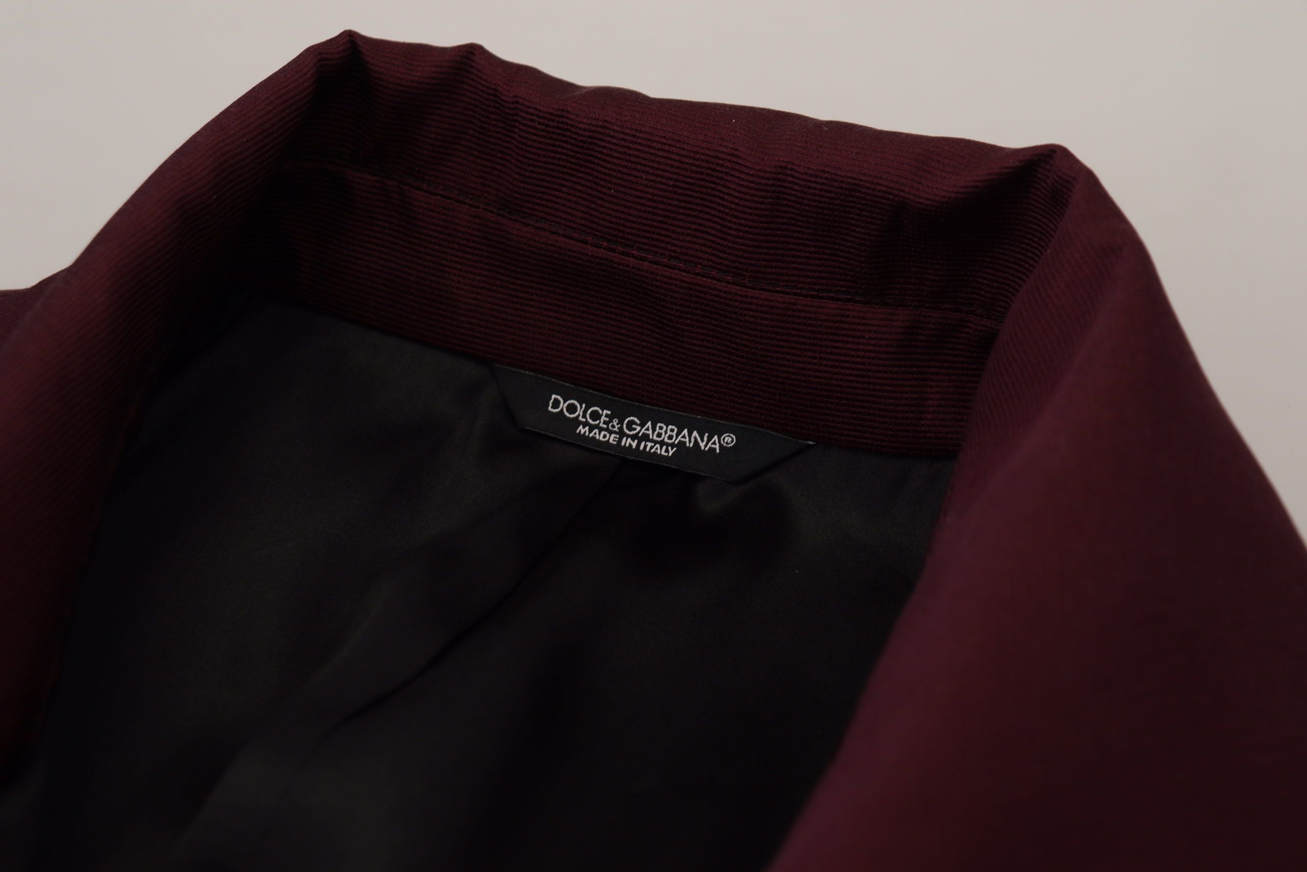 Полиестерно двуредно яке Dolce & Gabbana Bordeaux