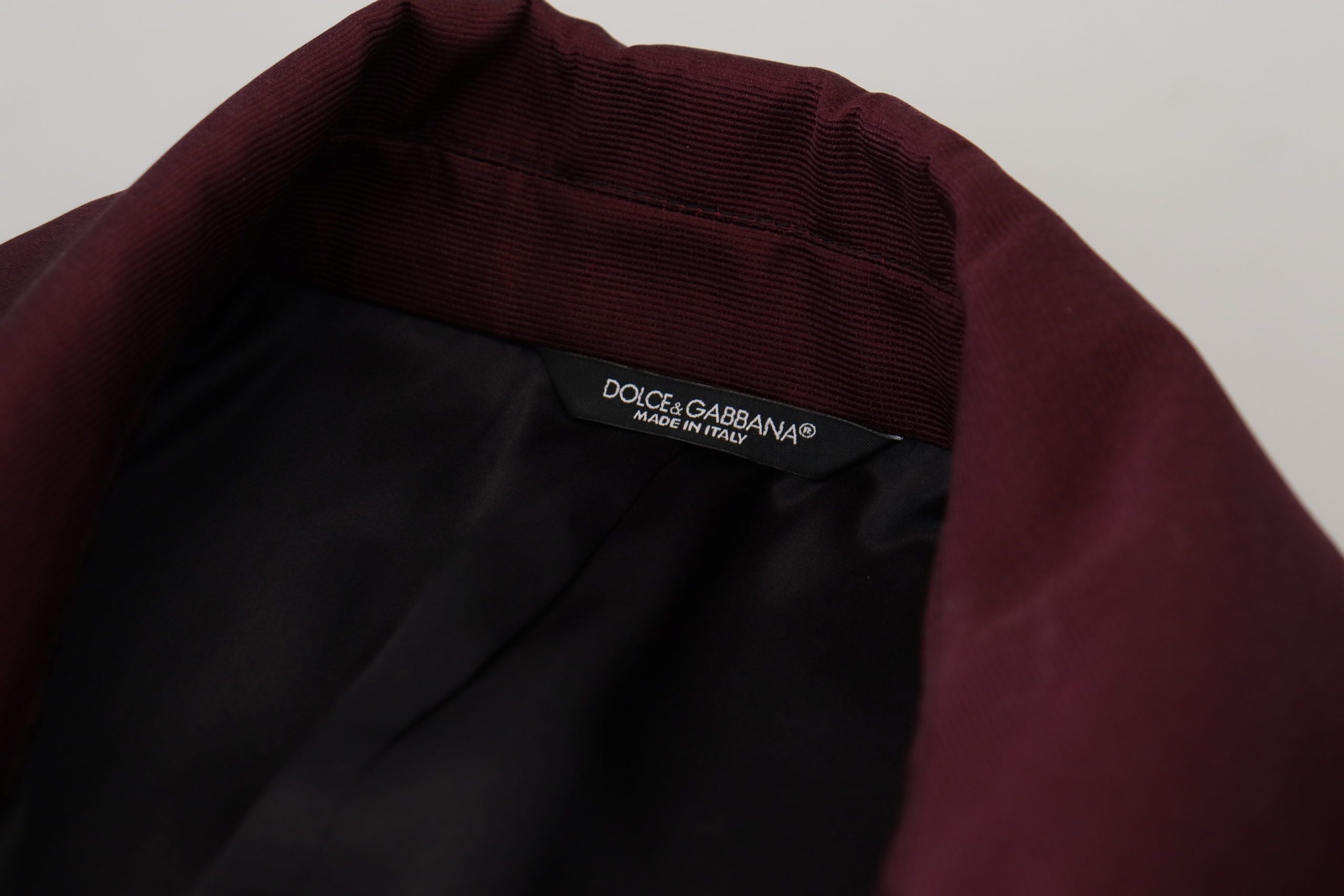 Полиестерно двуредно яке Dolce & Gabbana Bordeaux