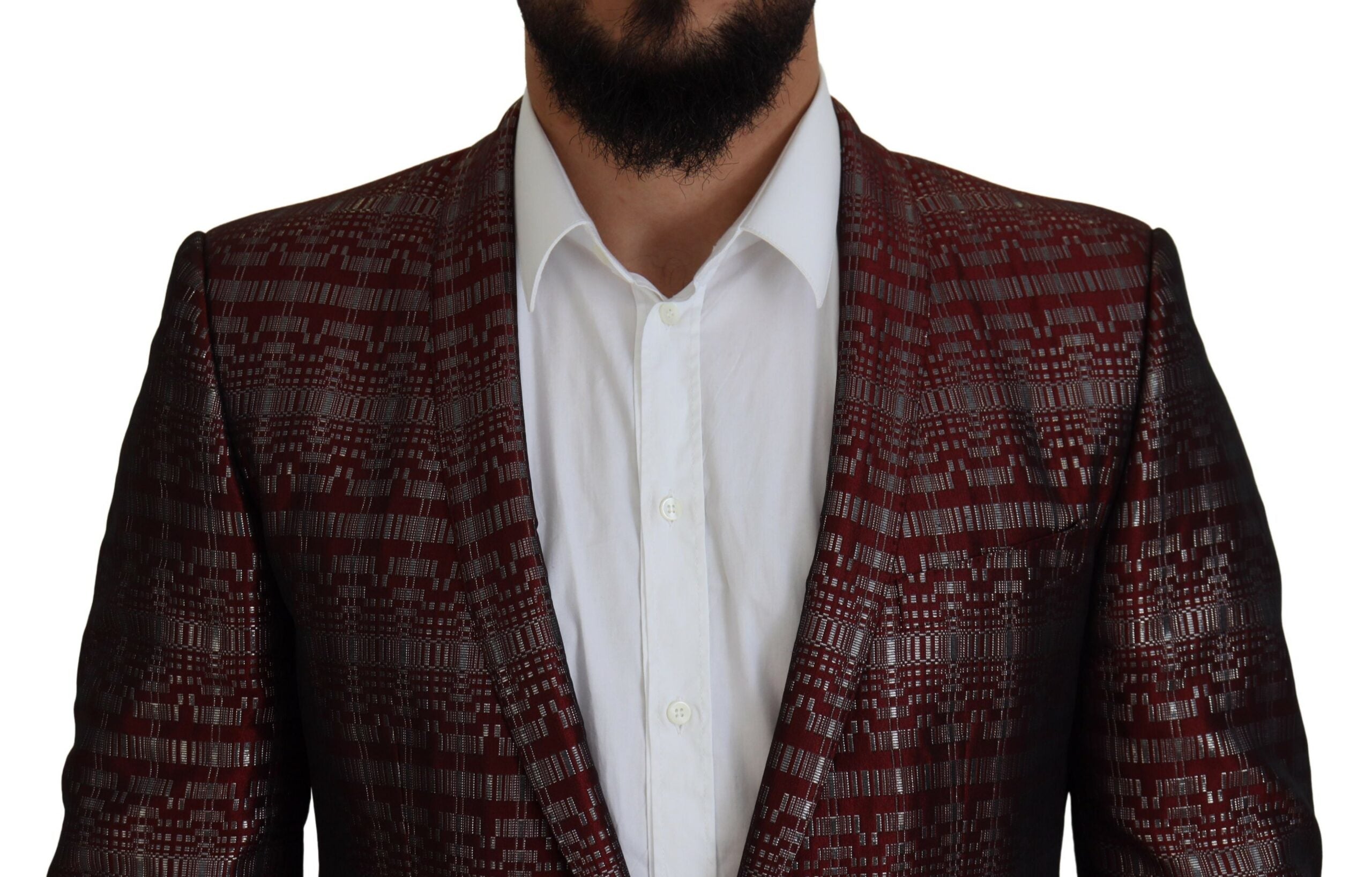 Dolce & Gabbana Bordeaux Silver GOLD Slim Fit костюм