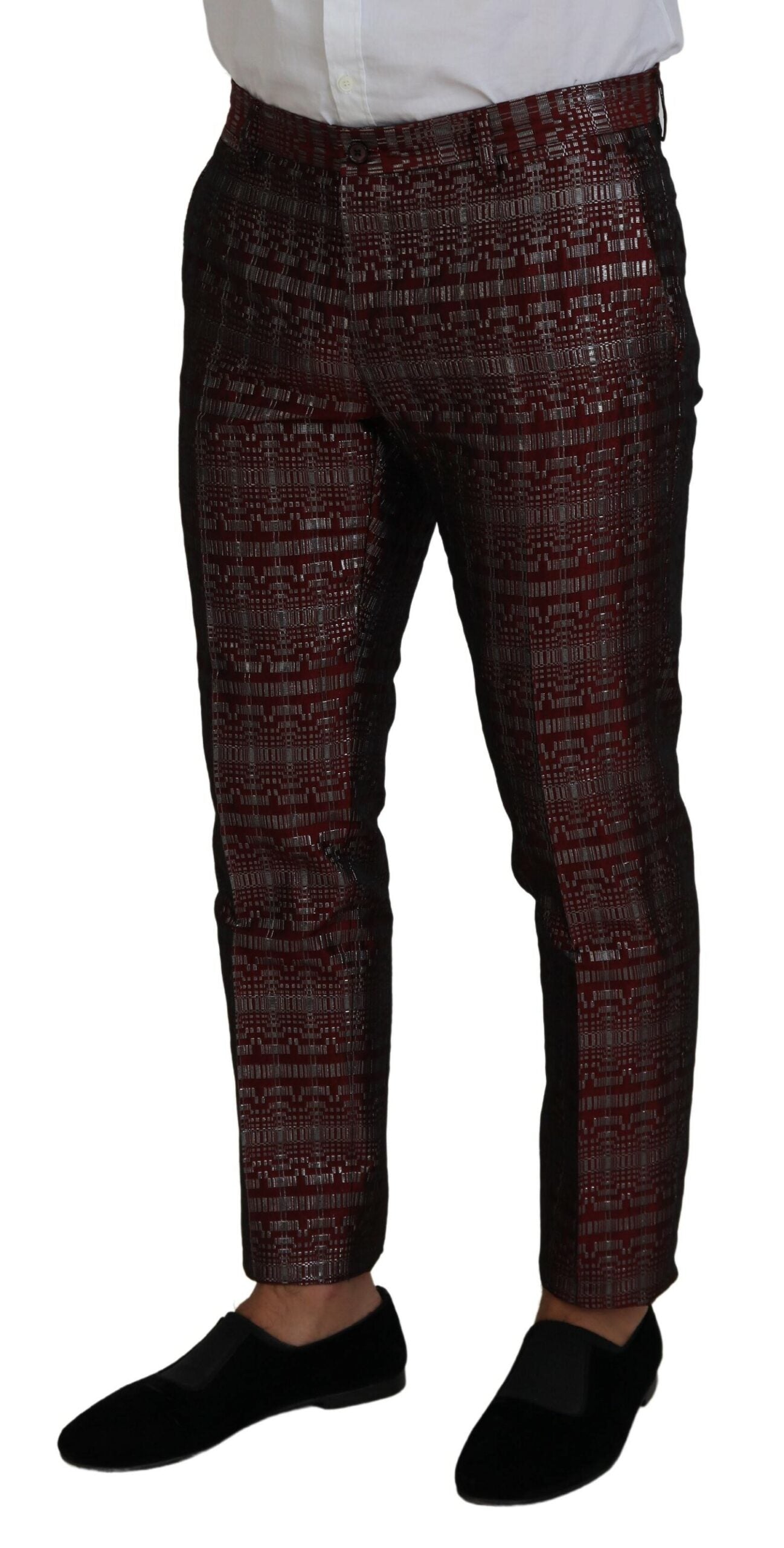 Dolce & Gabbana Bordeaux Silver GOLD Slim Fit костюм