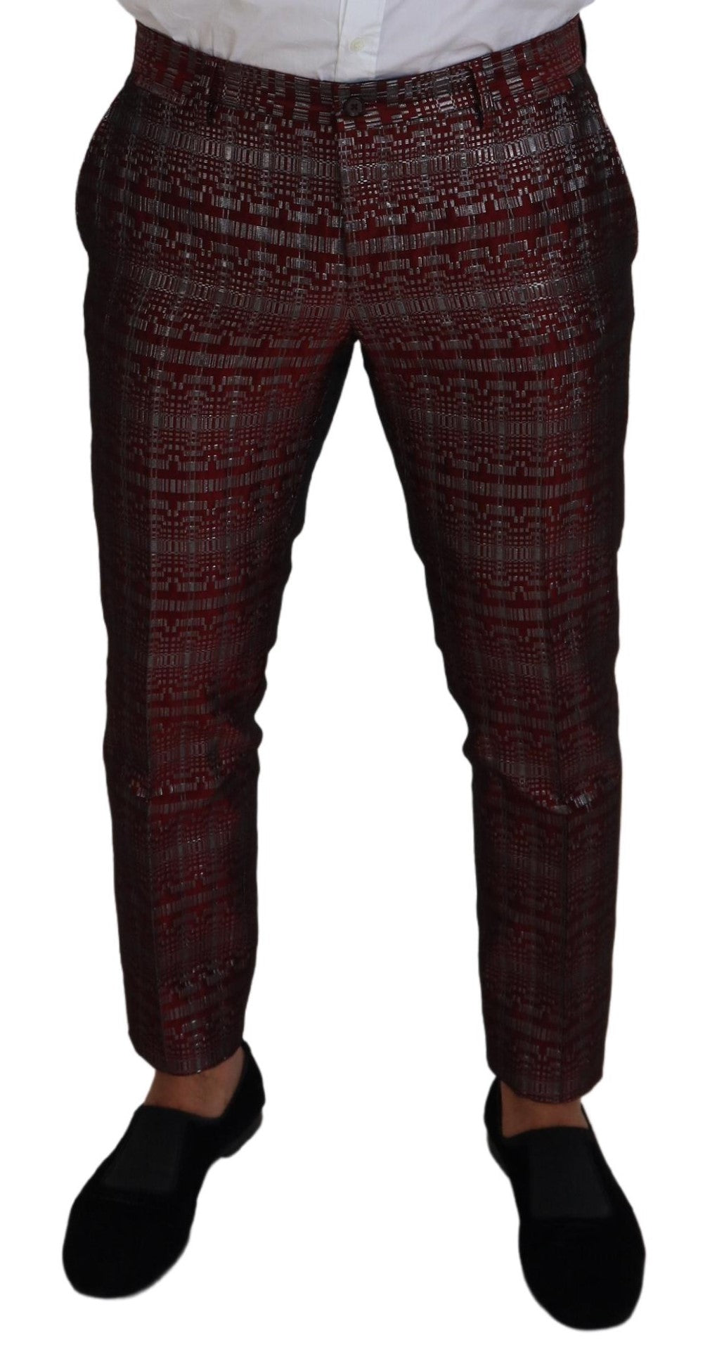 Dolce & Gabbana Bordeaux Silver GOLD Slim Fit костюм