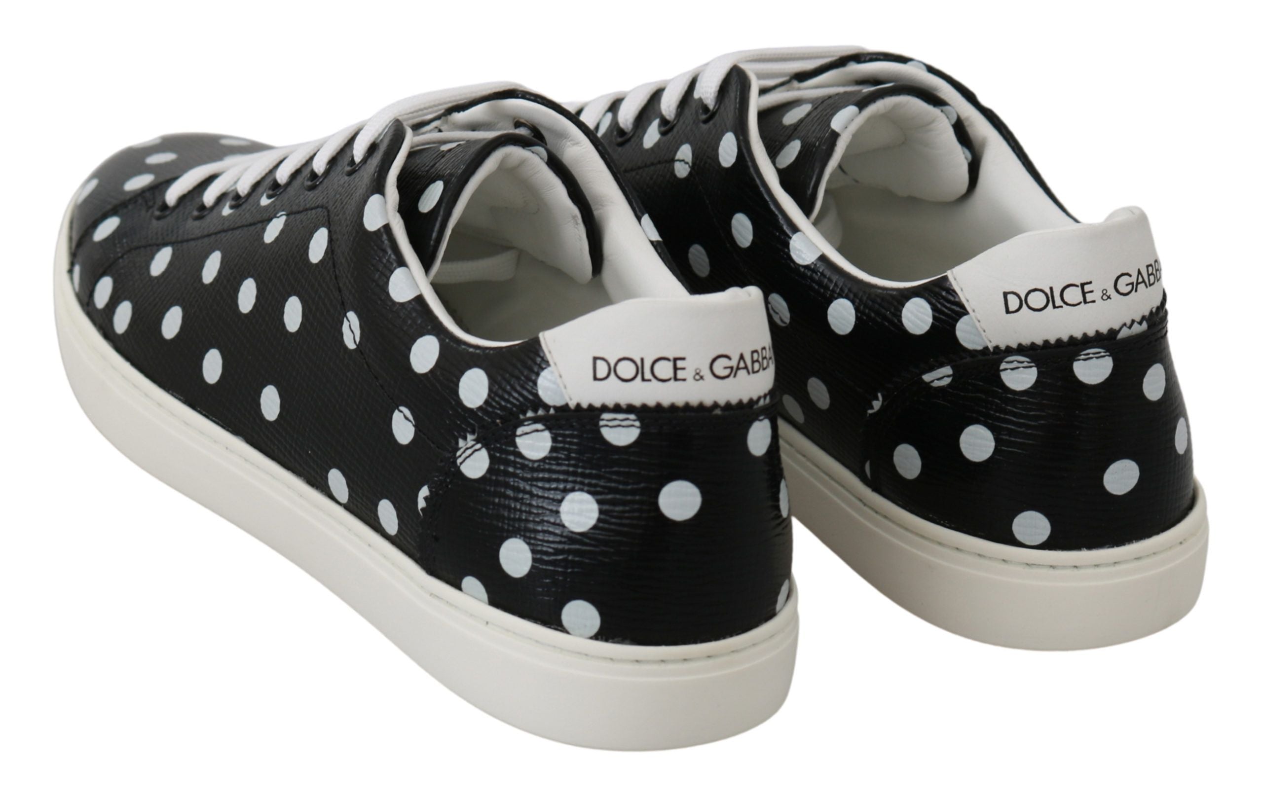 Dolce & Gabbana черни кожени маратонки на точки