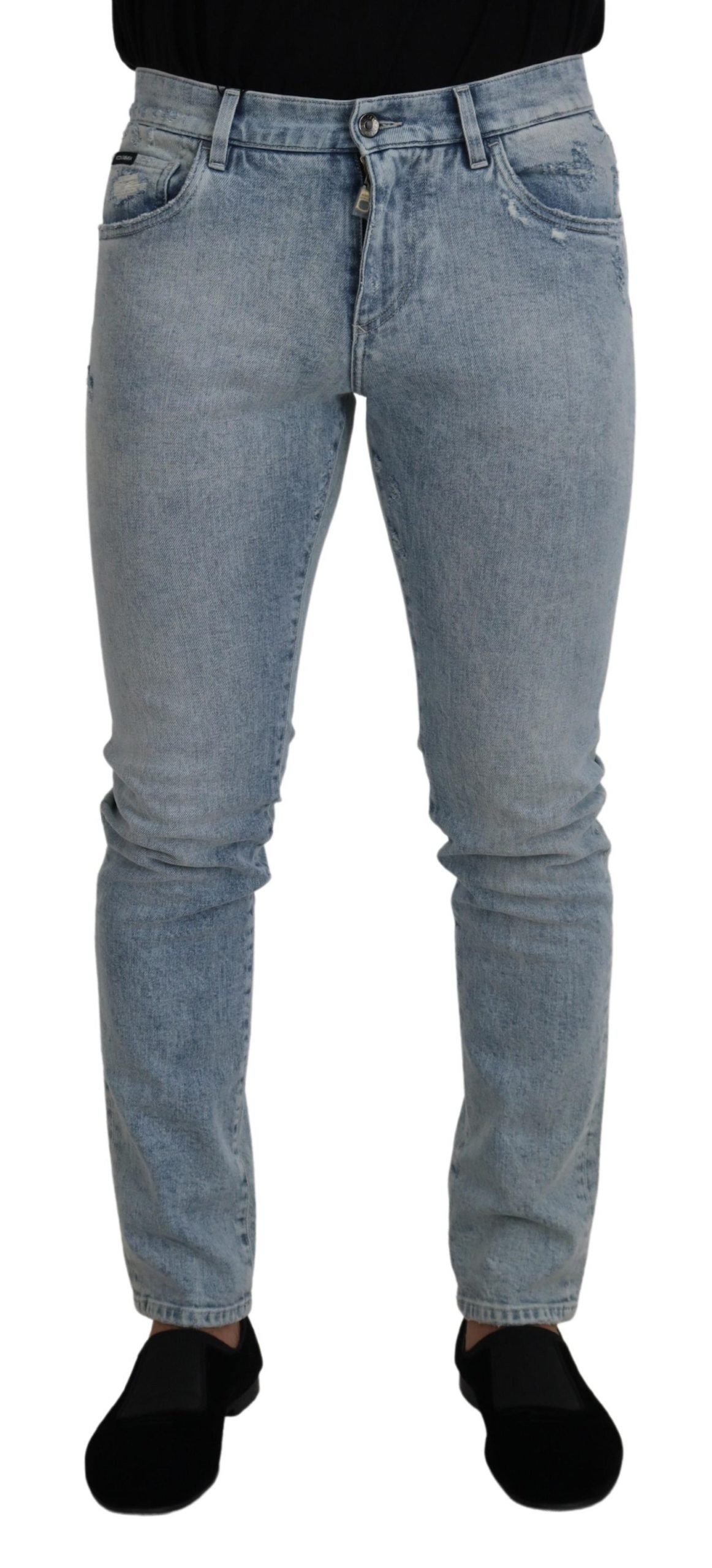 Dolce & Gabbana Светло сини памучни дънки Slim Fit Denim