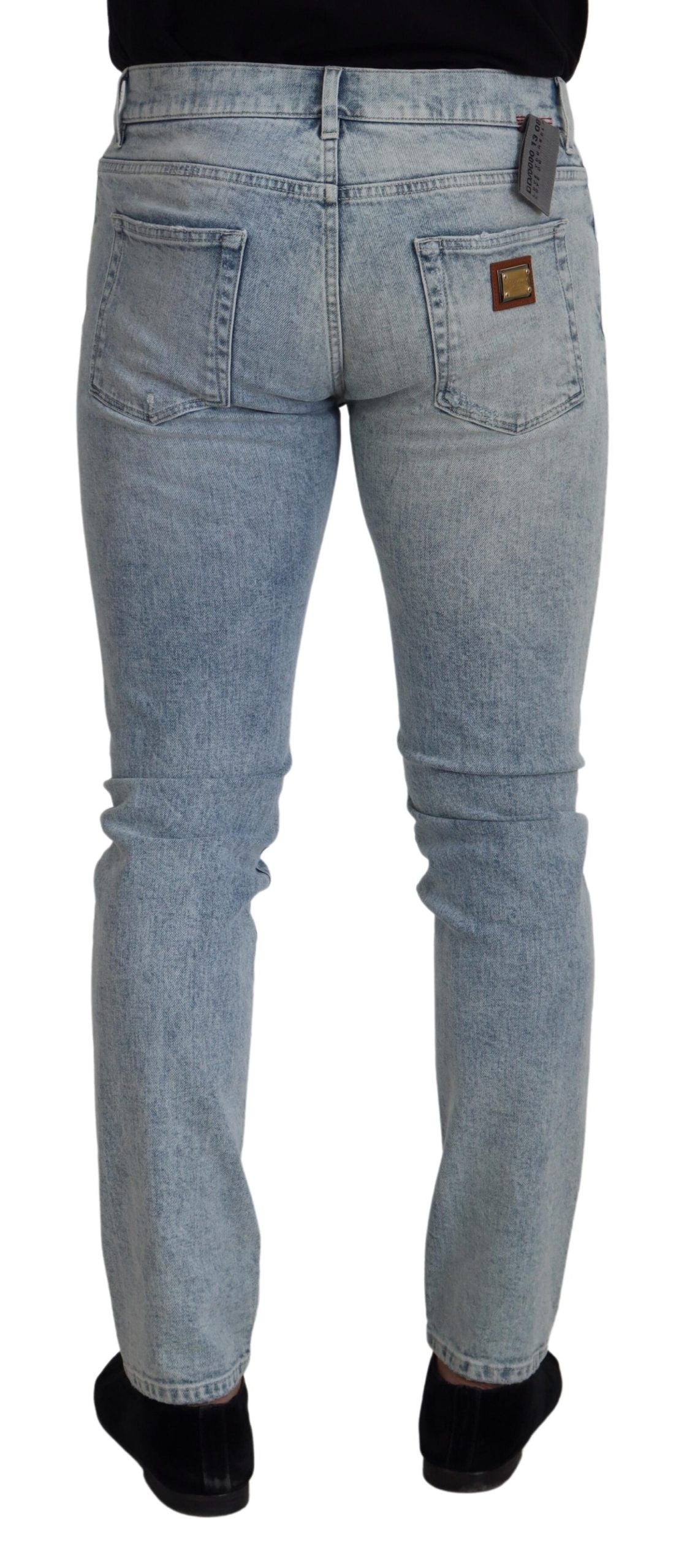 Dolce & Gabbana Светло сини памучни дънки Slim Fit Denim