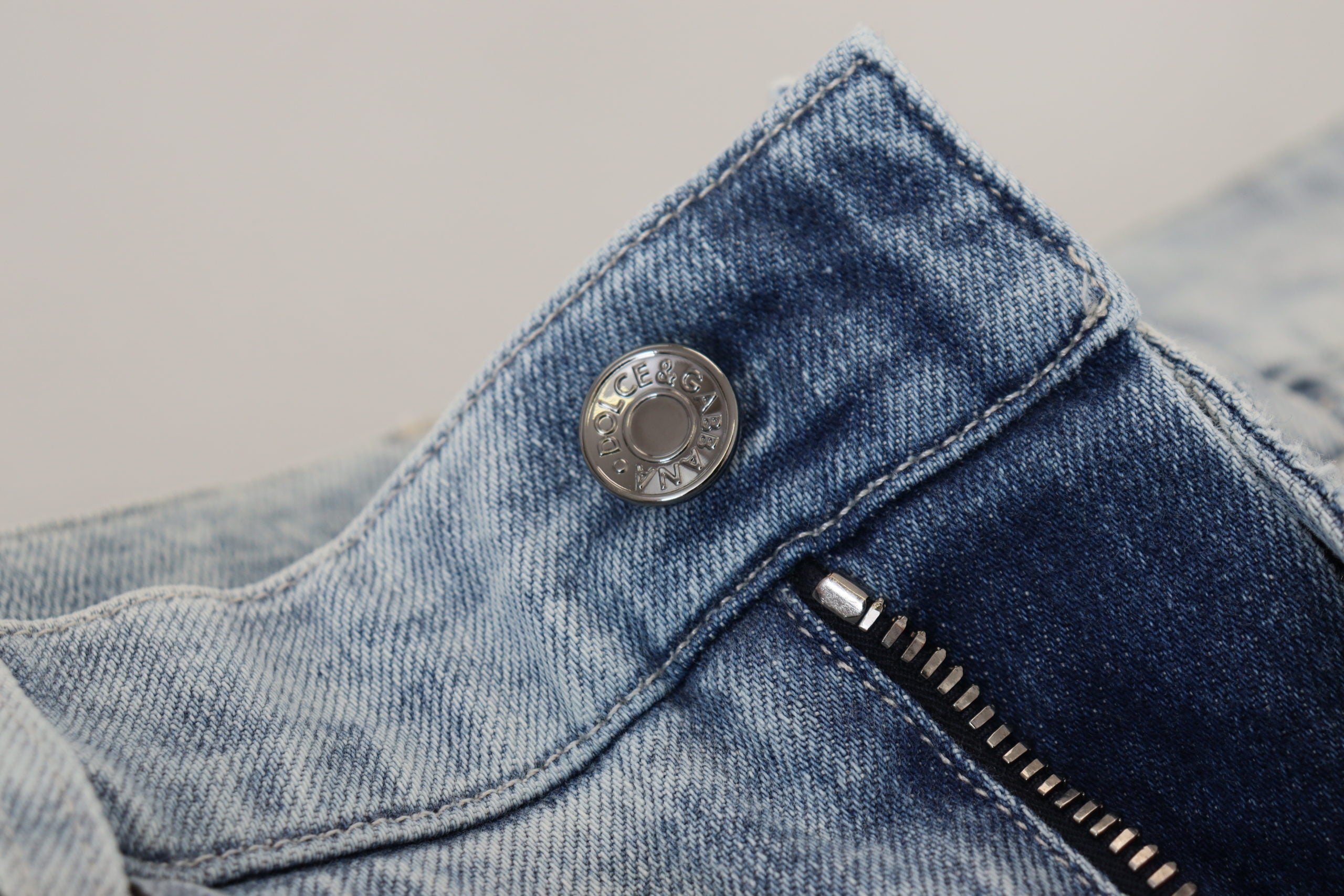 Dolce & Gabbana Светло сини памучни дънки Slim Fit Denim