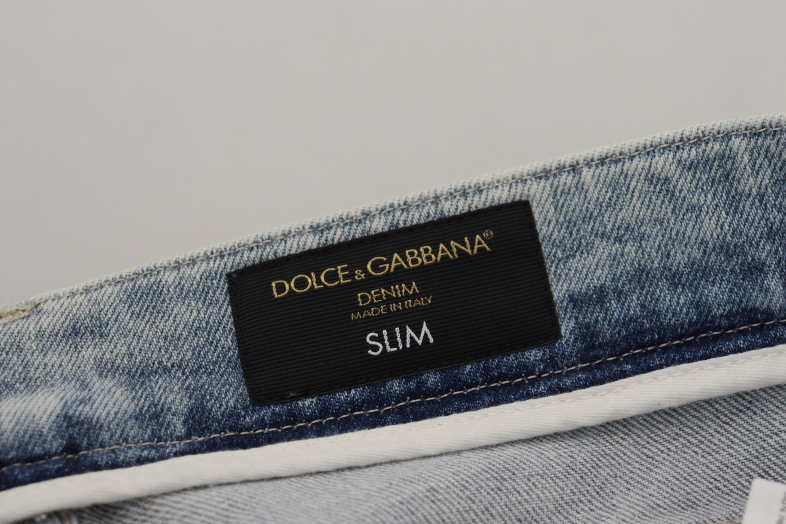 Dolce & Gabbana Светло сини памучни дънки Slim Fit Denim