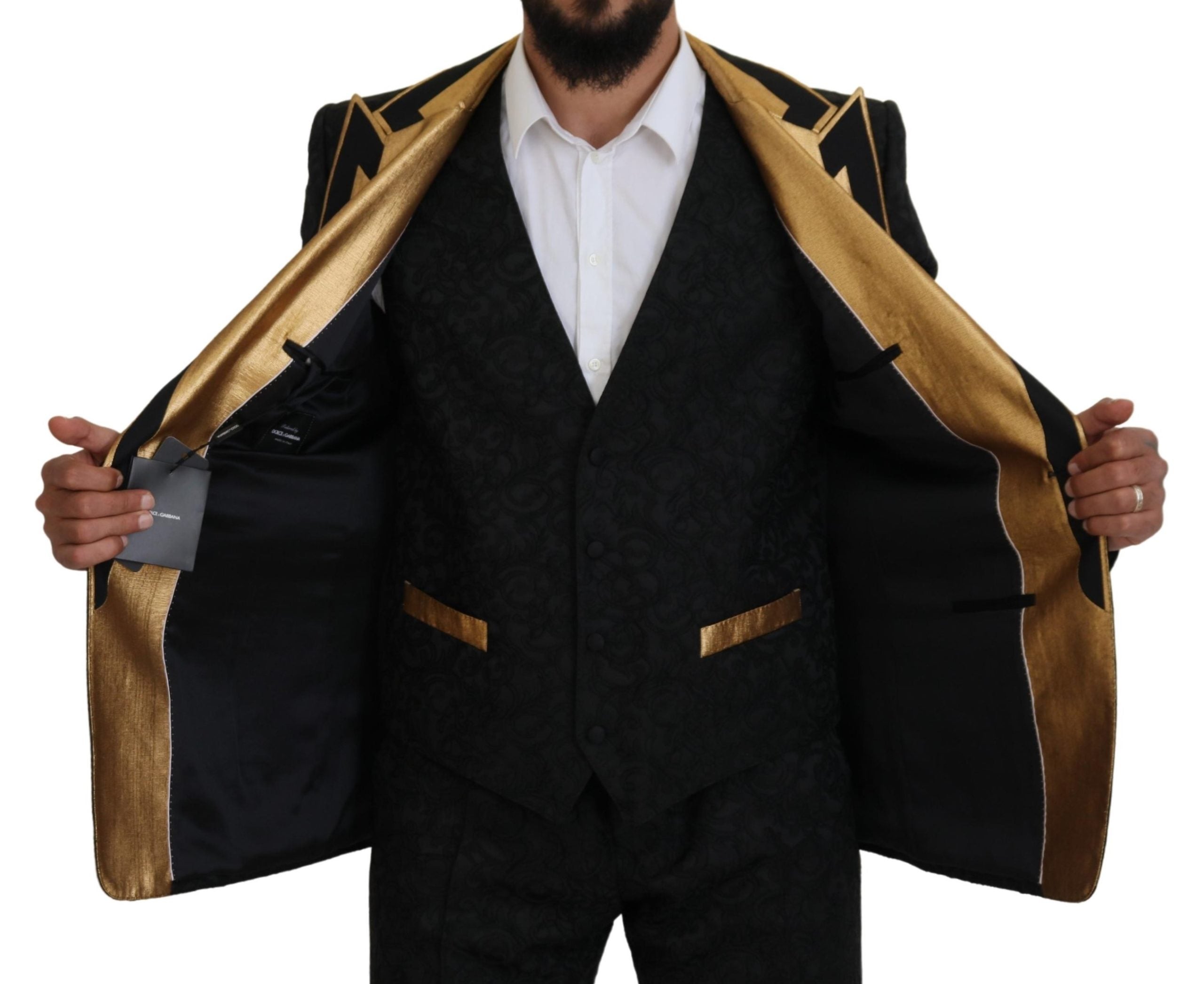 Dolce & Gabbana Black Gold Fantasy Tuxedo Slim Fit костюм