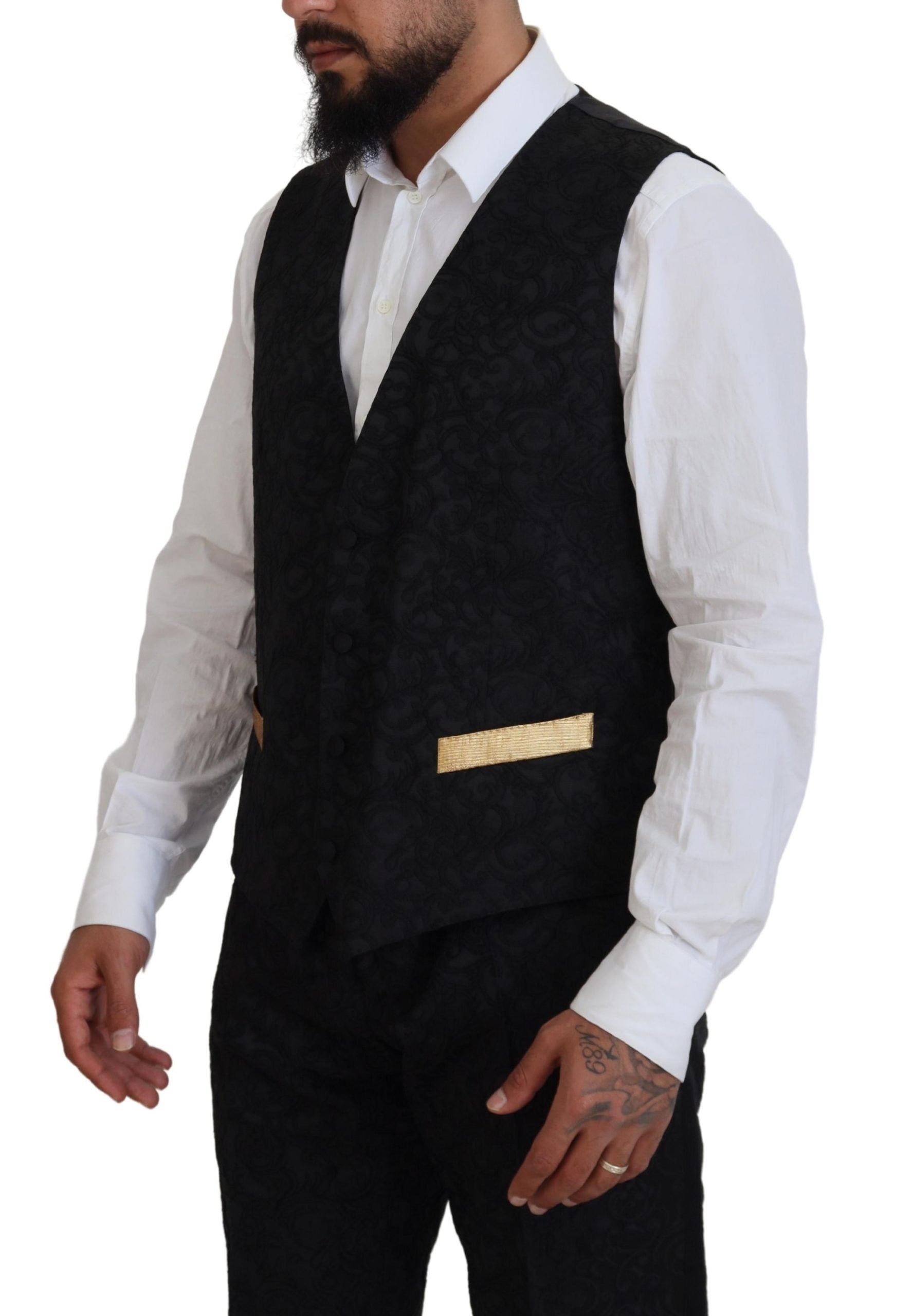 Dolce & Gabbana Black Gold Fantasy Tuxedo Slim Fit костюм