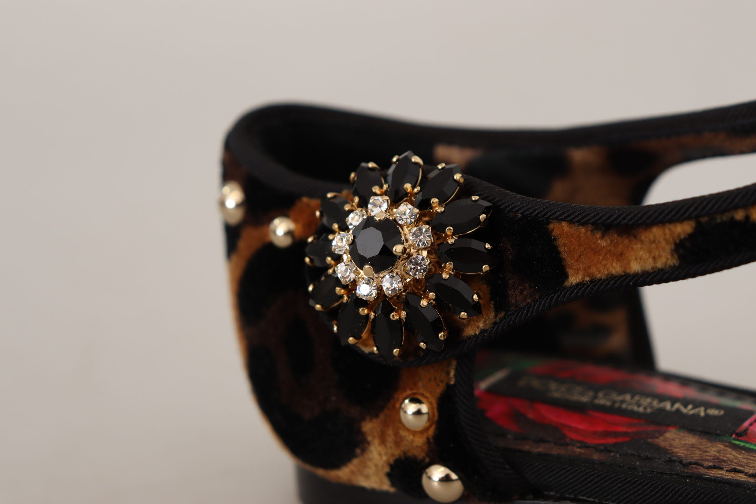 Dolce & Gabbana кафяви обувки тип балерина, украсени с леопардов принт
