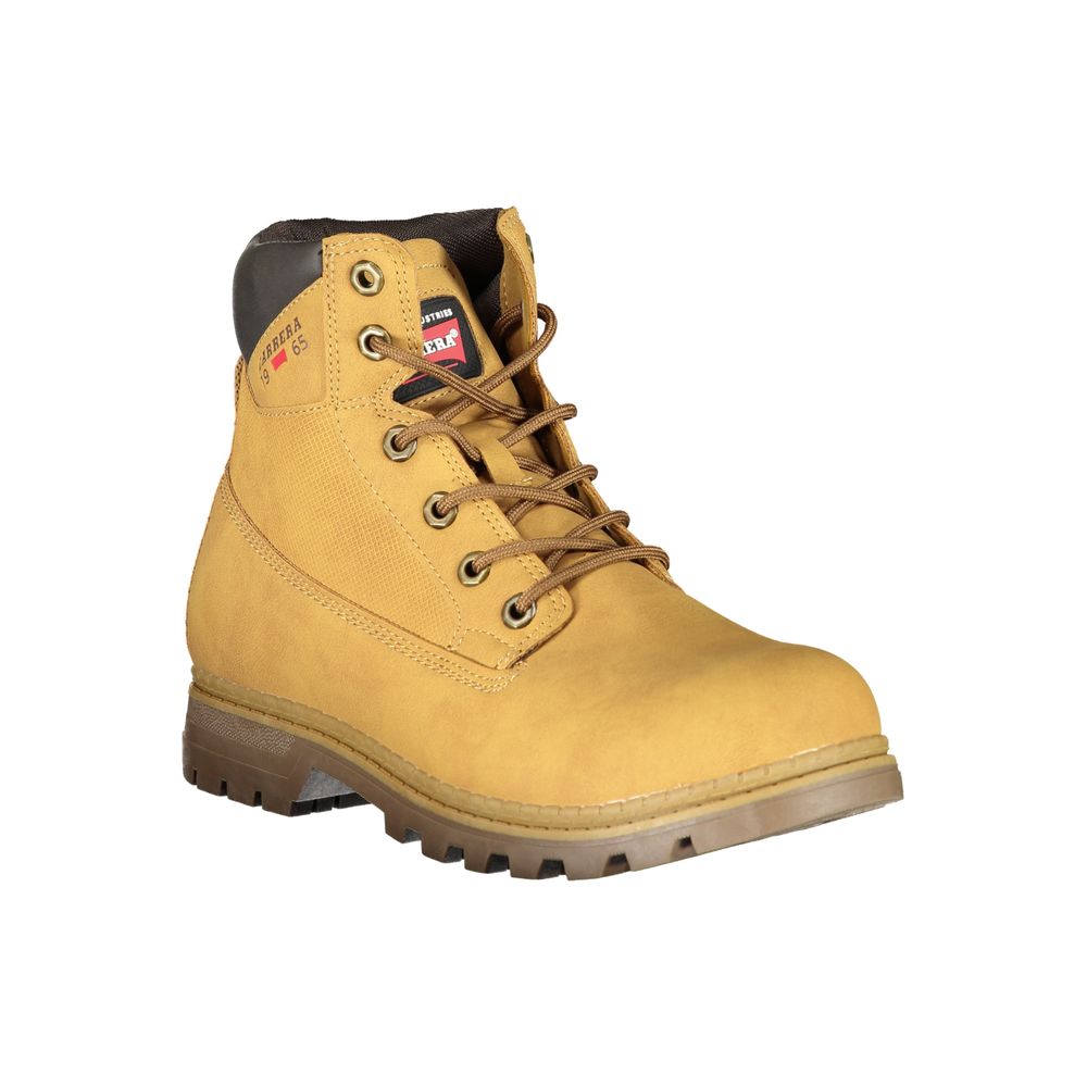 Carrera Vibrant Yellow Lace-Up Boots with Logo Detail