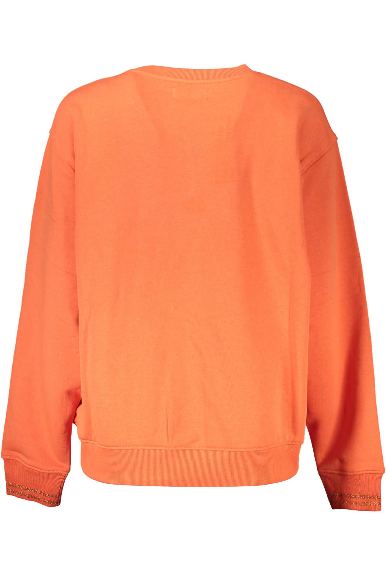 Desigual Vibrant Orange Sweatshirt with Chic Logo Detail