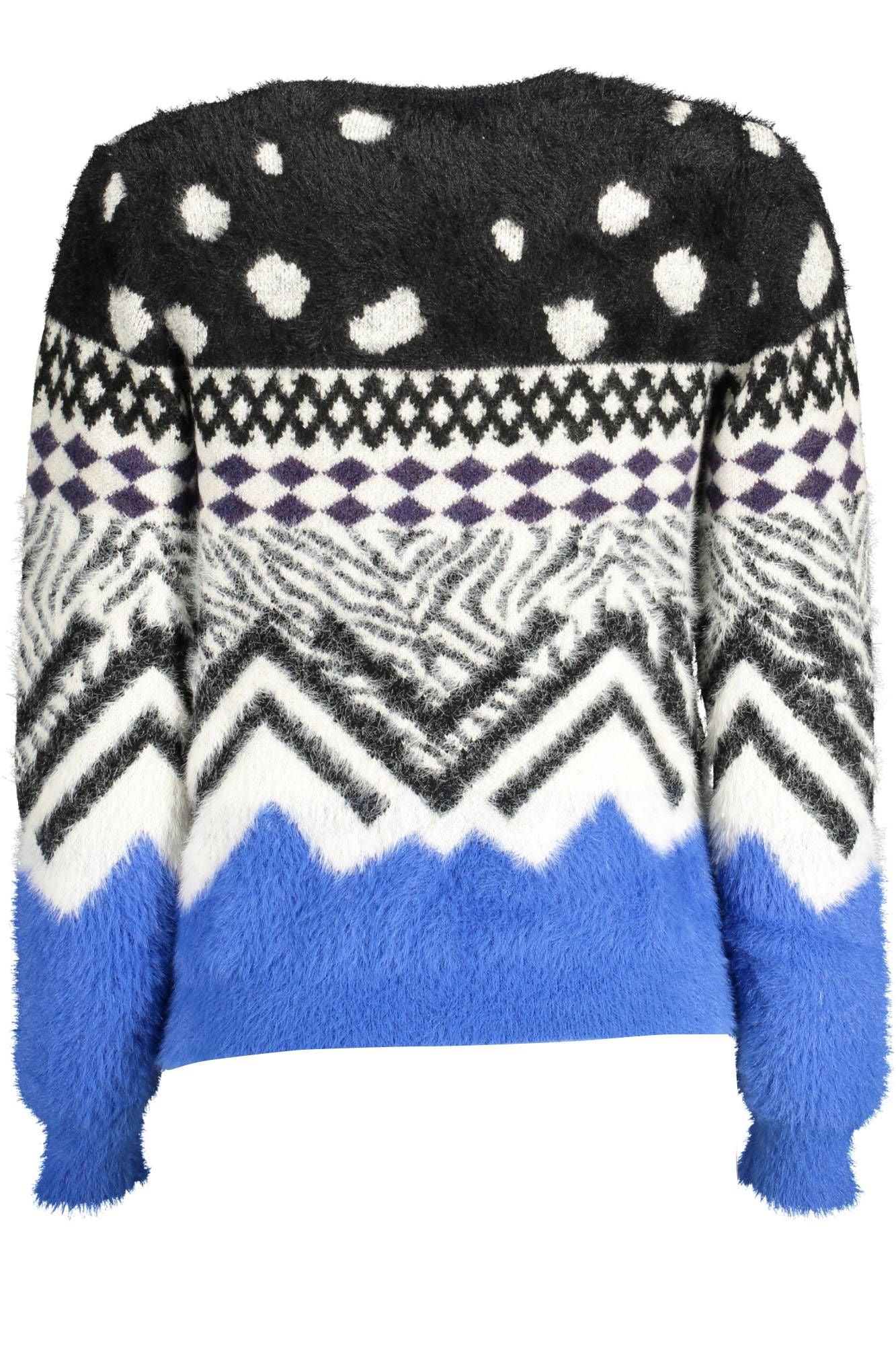 Desigual Chic Contrasting Detail Long-Sleeve Top