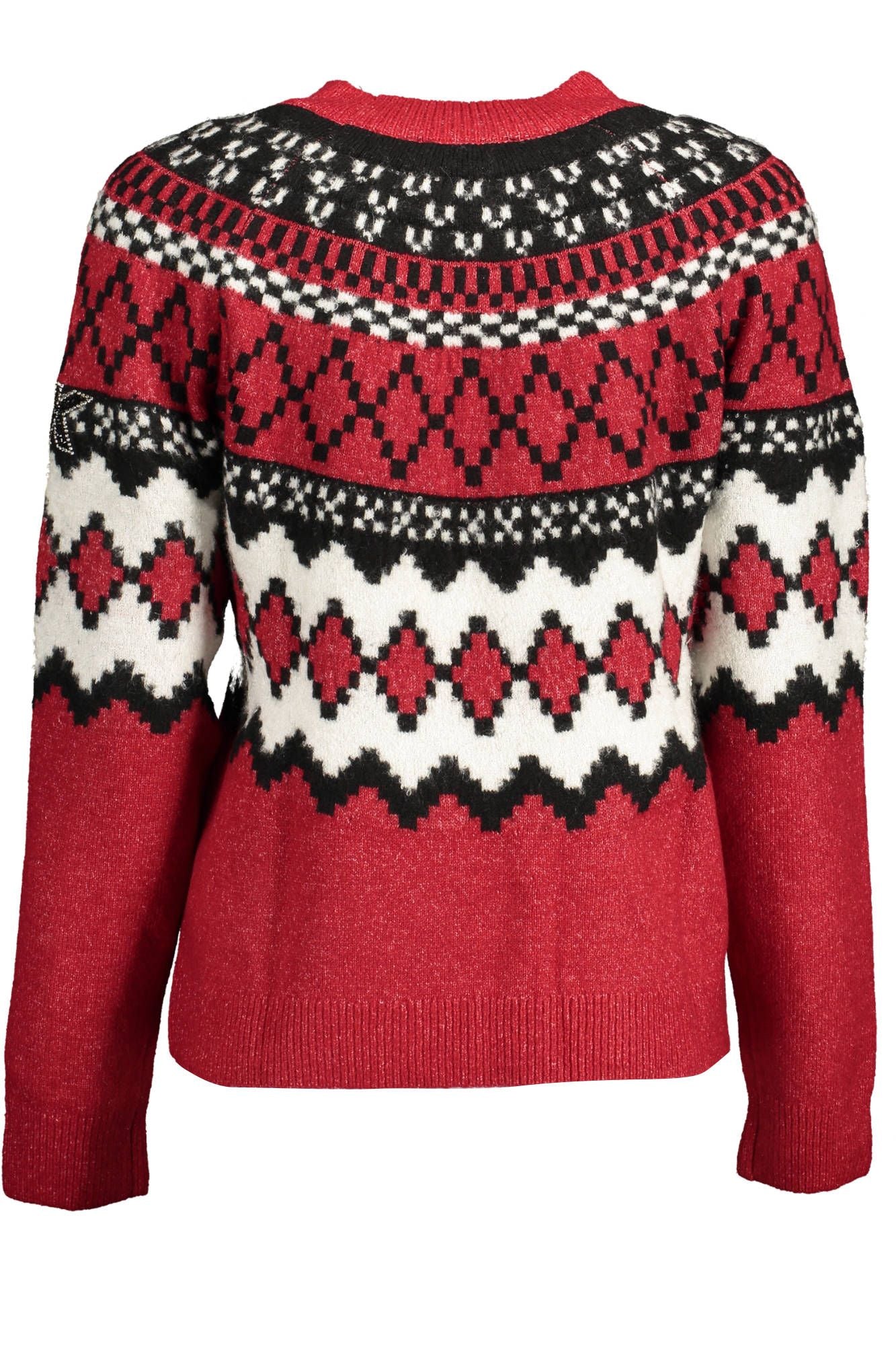 Desigual Elegant High Collar Sweater with Contrasting Details