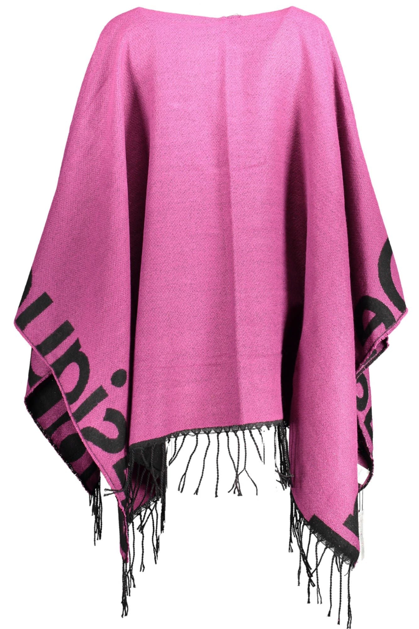 Desigual Chic Purple Poncho with Contrasting Details