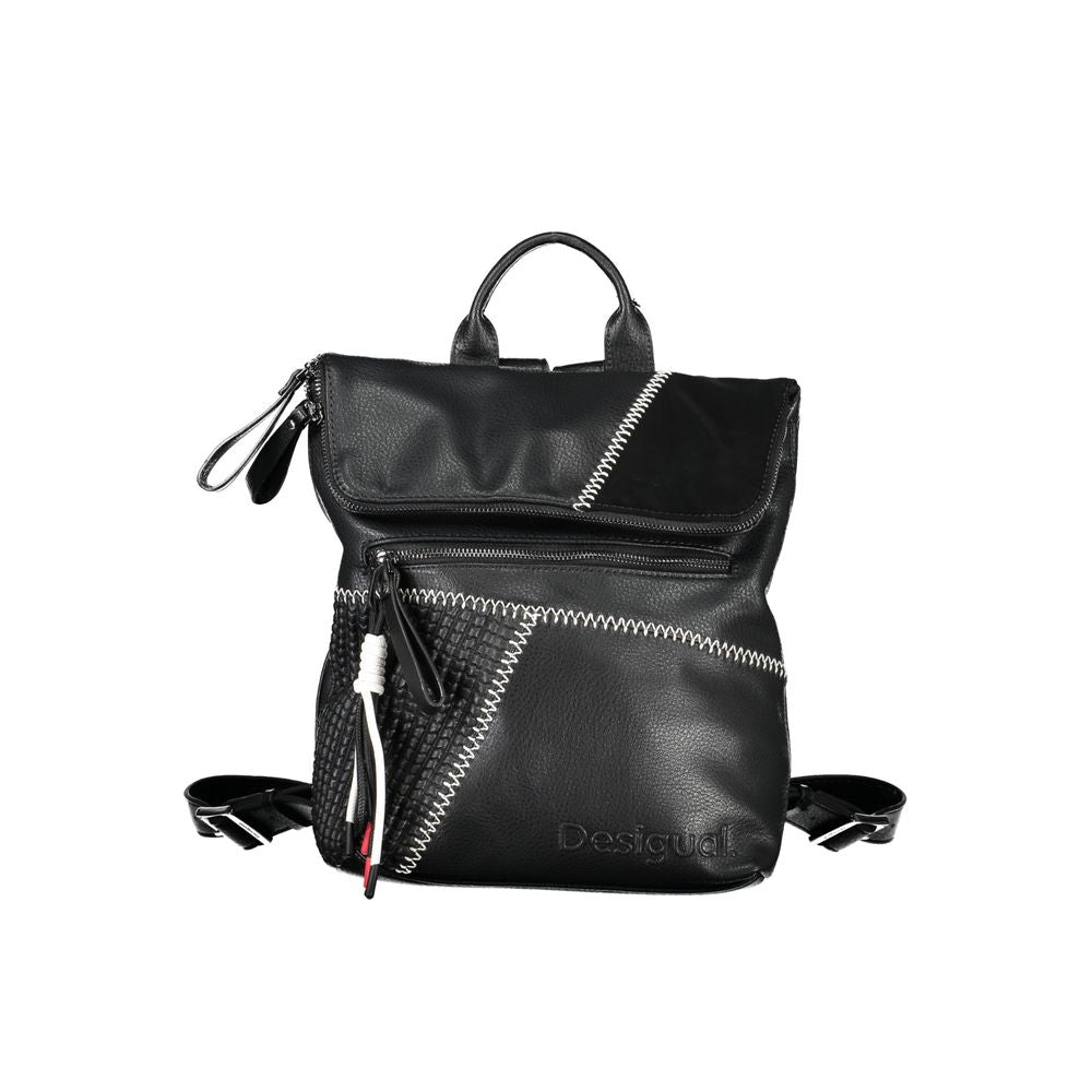 Desigual Chic Contrast Detail Black Backpack