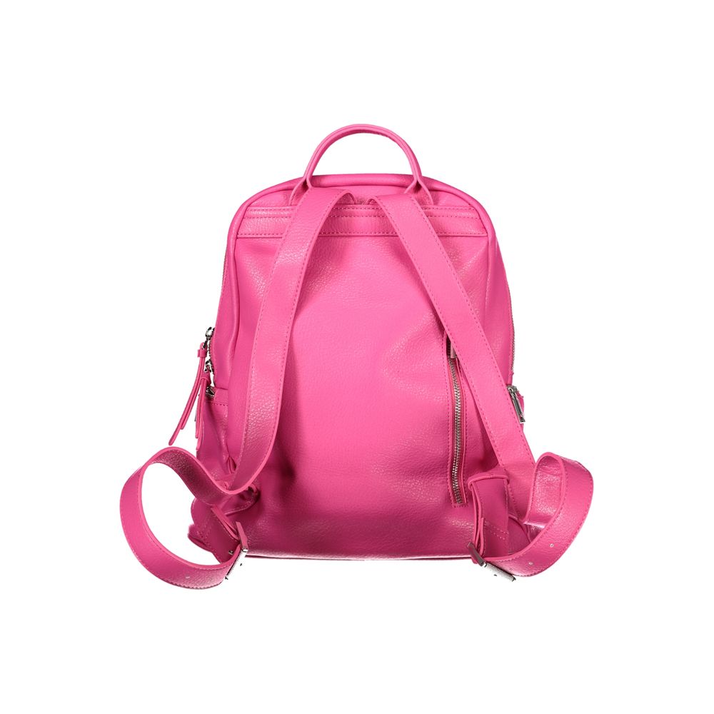 Desigual Chic Urban Pink Backpack with Contrasting Details