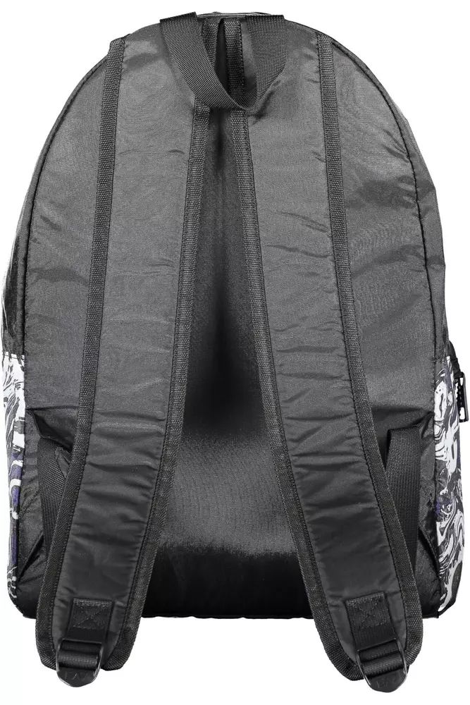 Emporio Armani Sleek Black Polyamide Backpack with Logo
