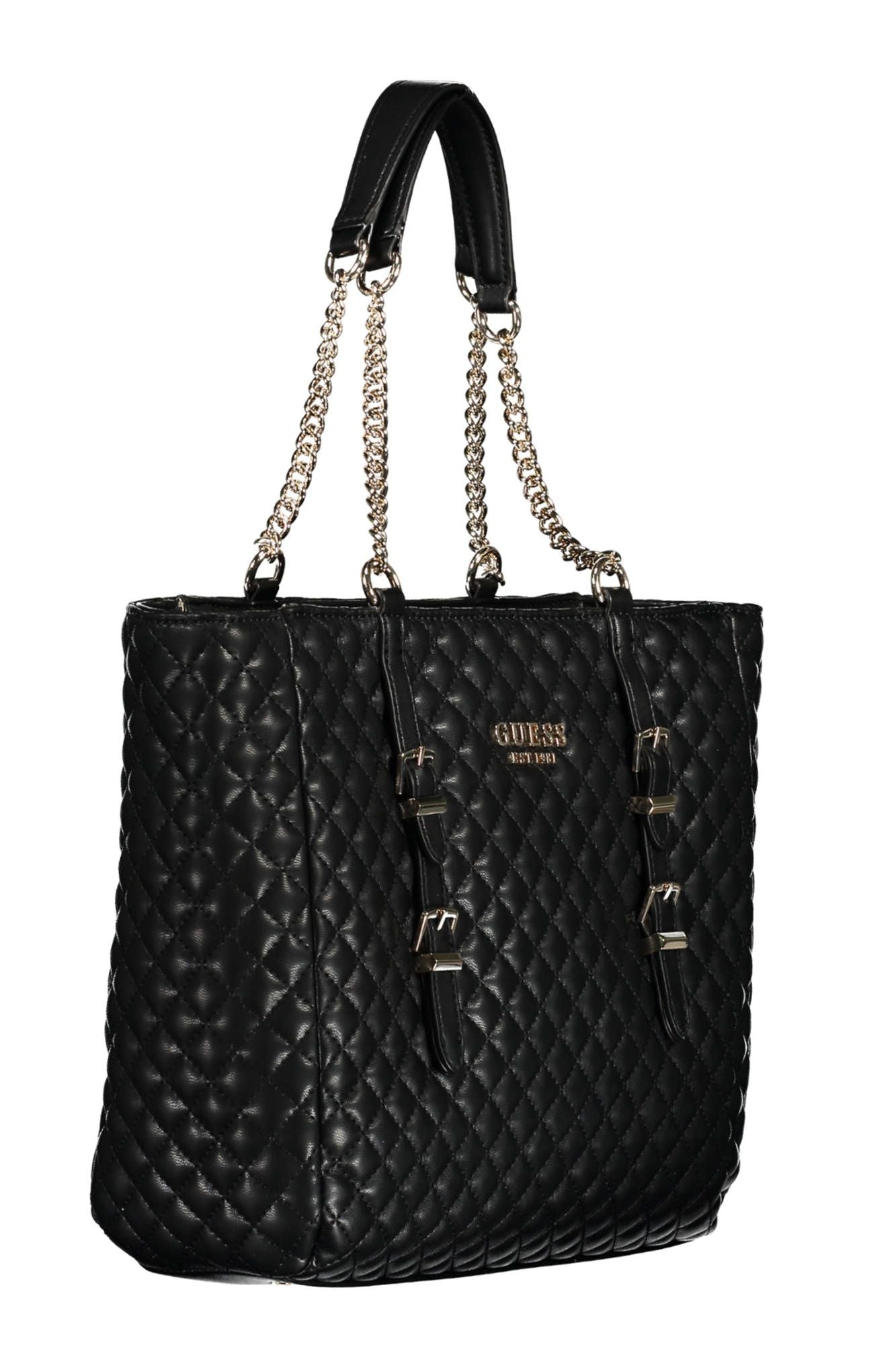 Guess Jeans Elegant Black Chain Shoulder Handbag