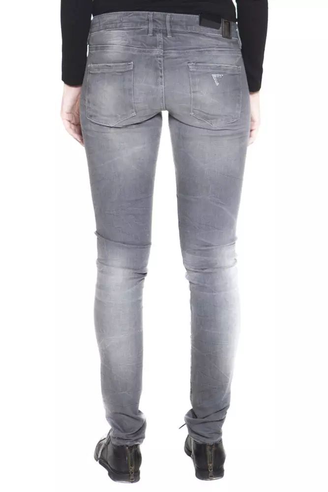 Guess Jeans Chic Narrow-Leg Faded Gray Jeans