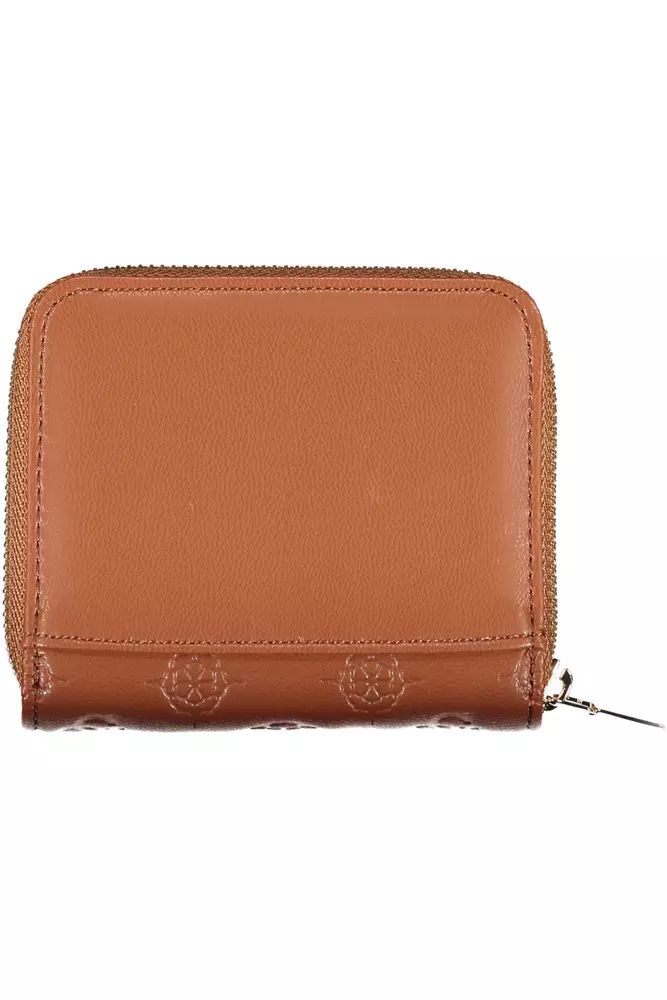 Guess Jeans Chic Brown Contrasting Detail Wallet