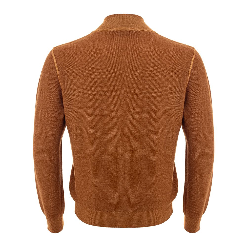Gran Sasso Chic Orange Wool Cardigan for Men