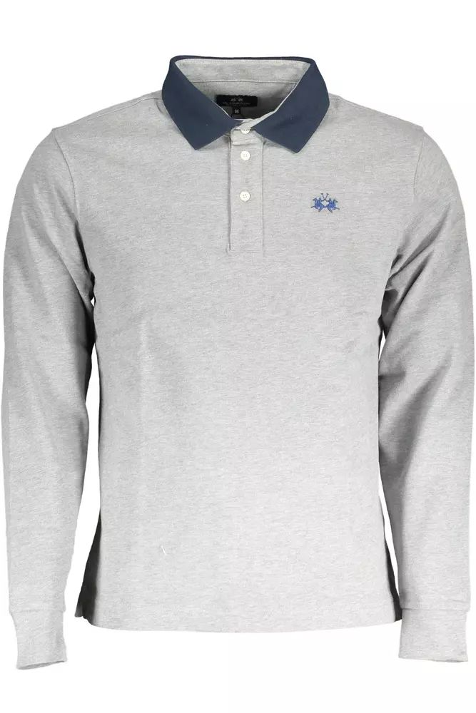 La Martina Elegant Long-Sleeved Polo with Contrasting Details