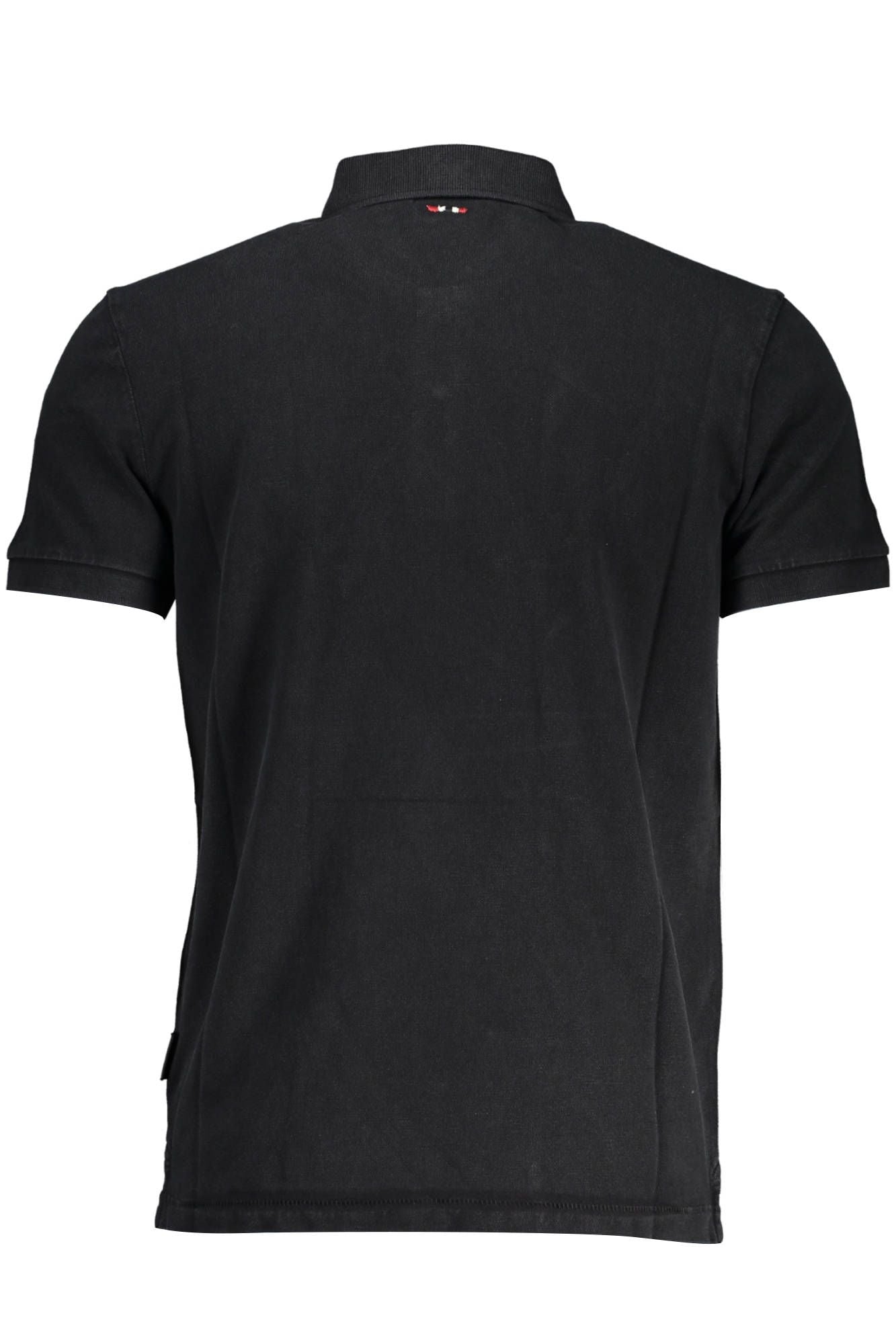 Napapijri Classic Black Embroidered Polo Shirt