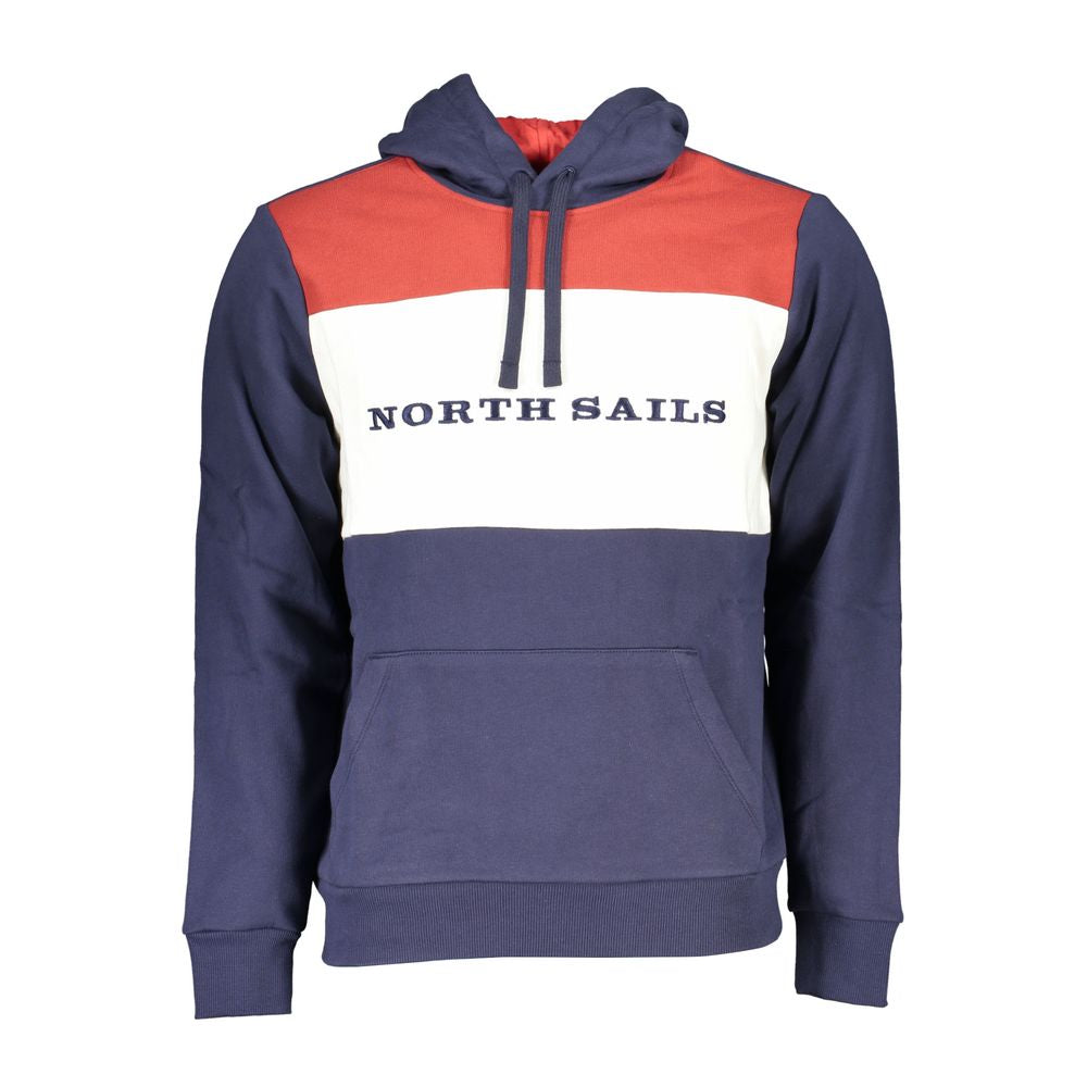 North Sails Eco-Conscious Blue Hoodie with Contrast Detail