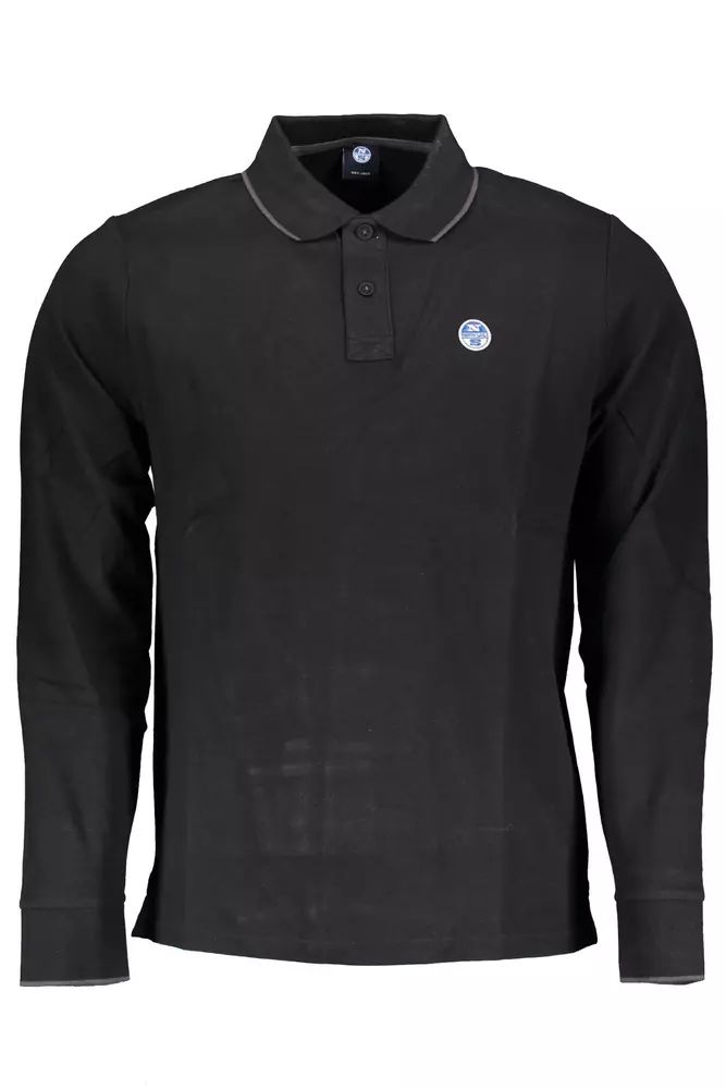 North Sails Sleek Long-Sleeve Polo with Contrasting Accents
